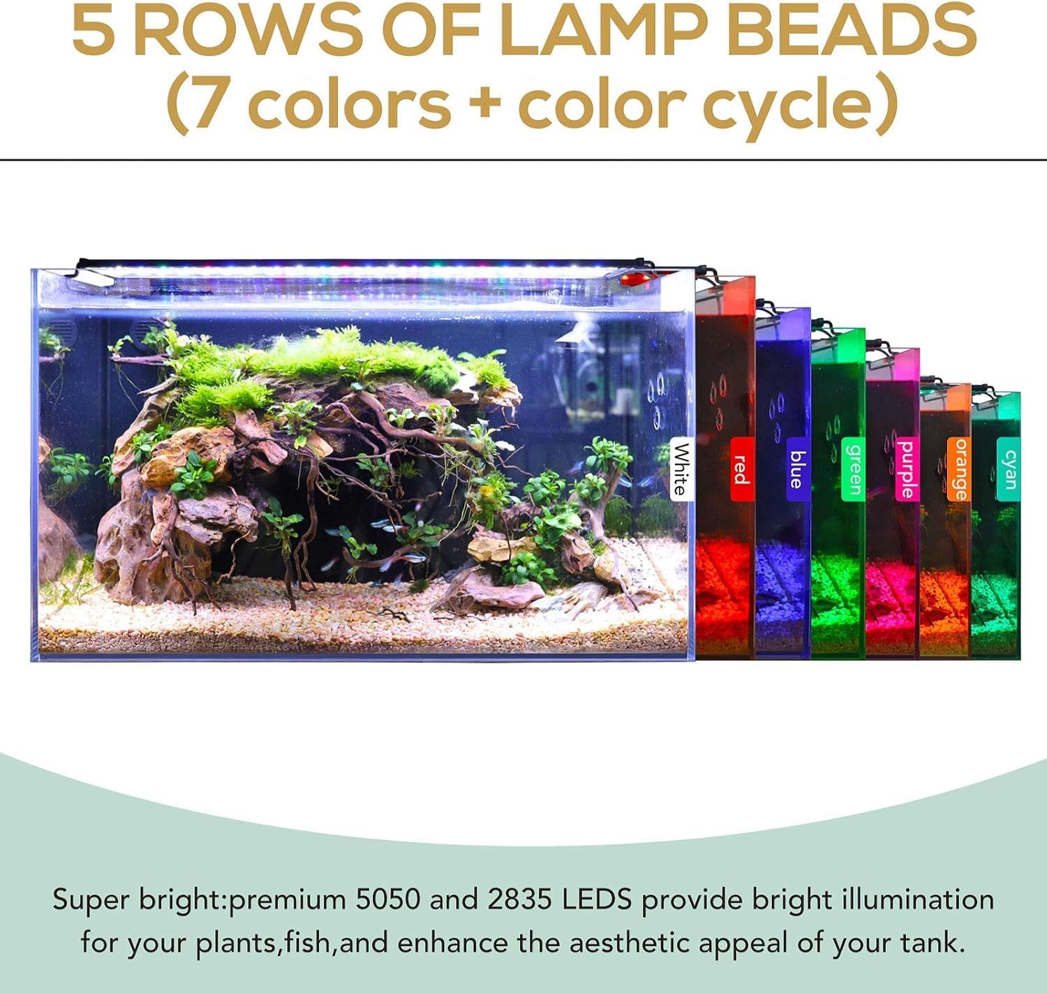 Thumbnail 5 de hygger 14W Aquarium Light with Adjustable Timer and 7 Colors