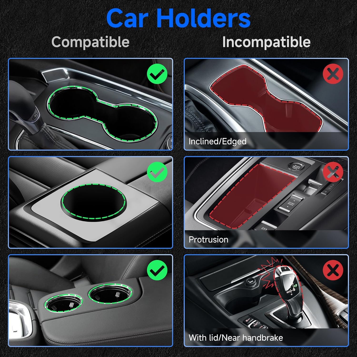 Thumbnail 2 de DYLEN Car Cup Holder Expander with phone organiser – fits large bottles and tumblers