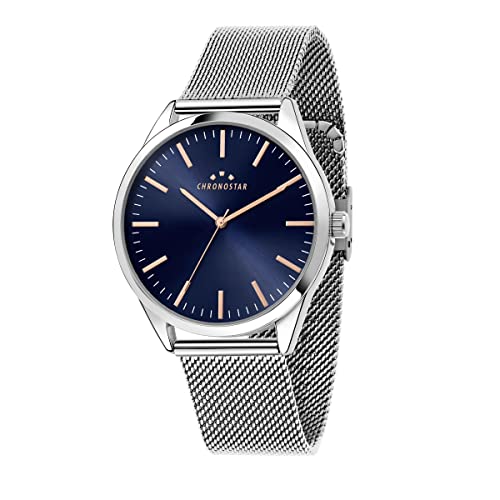 Detalle de Chronostar CLASSIQUE Montre Homme — 3H Quartz, boîtier 41 mm, acier