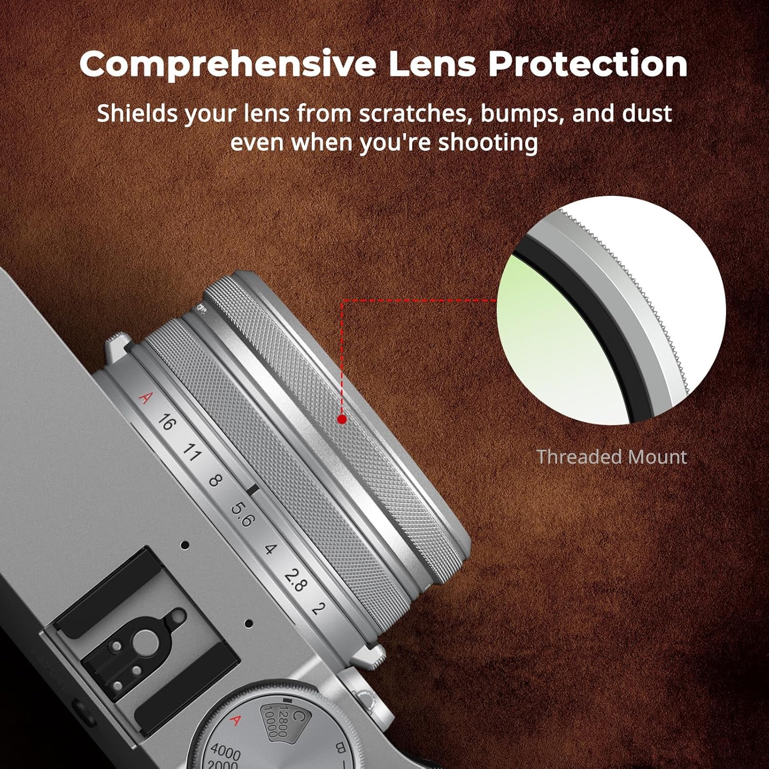 Thumbnail 2 de SMALLRIG Filtre UV pour Fujifilm X100V / X100VI (verre optique, transmission 99 %) 5853