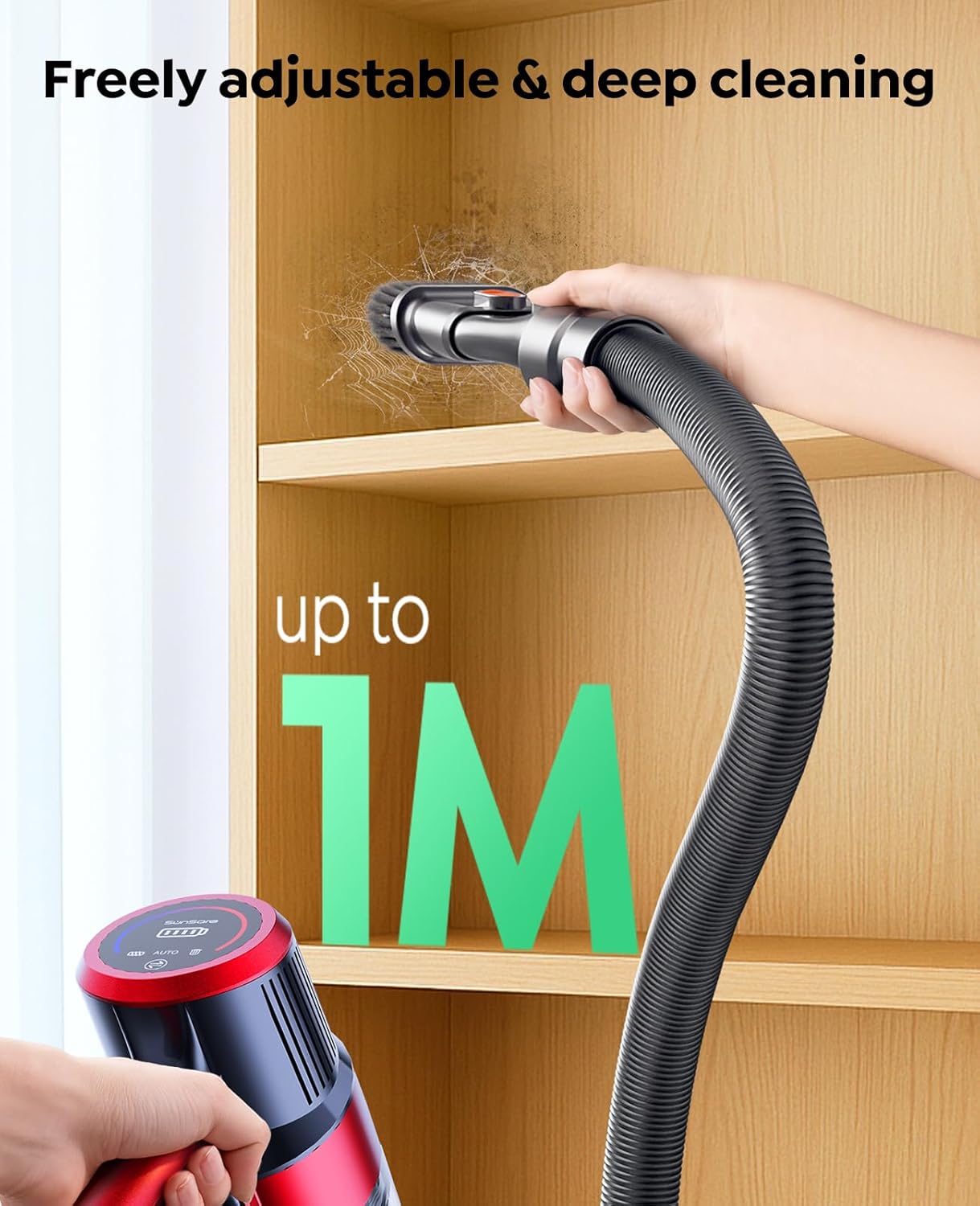 Thumbnail 3 de SunSare Cordless Vacuum Cleaner (50KPa/600W) with Touchscreen, AUTO Mode and 65 min runtime