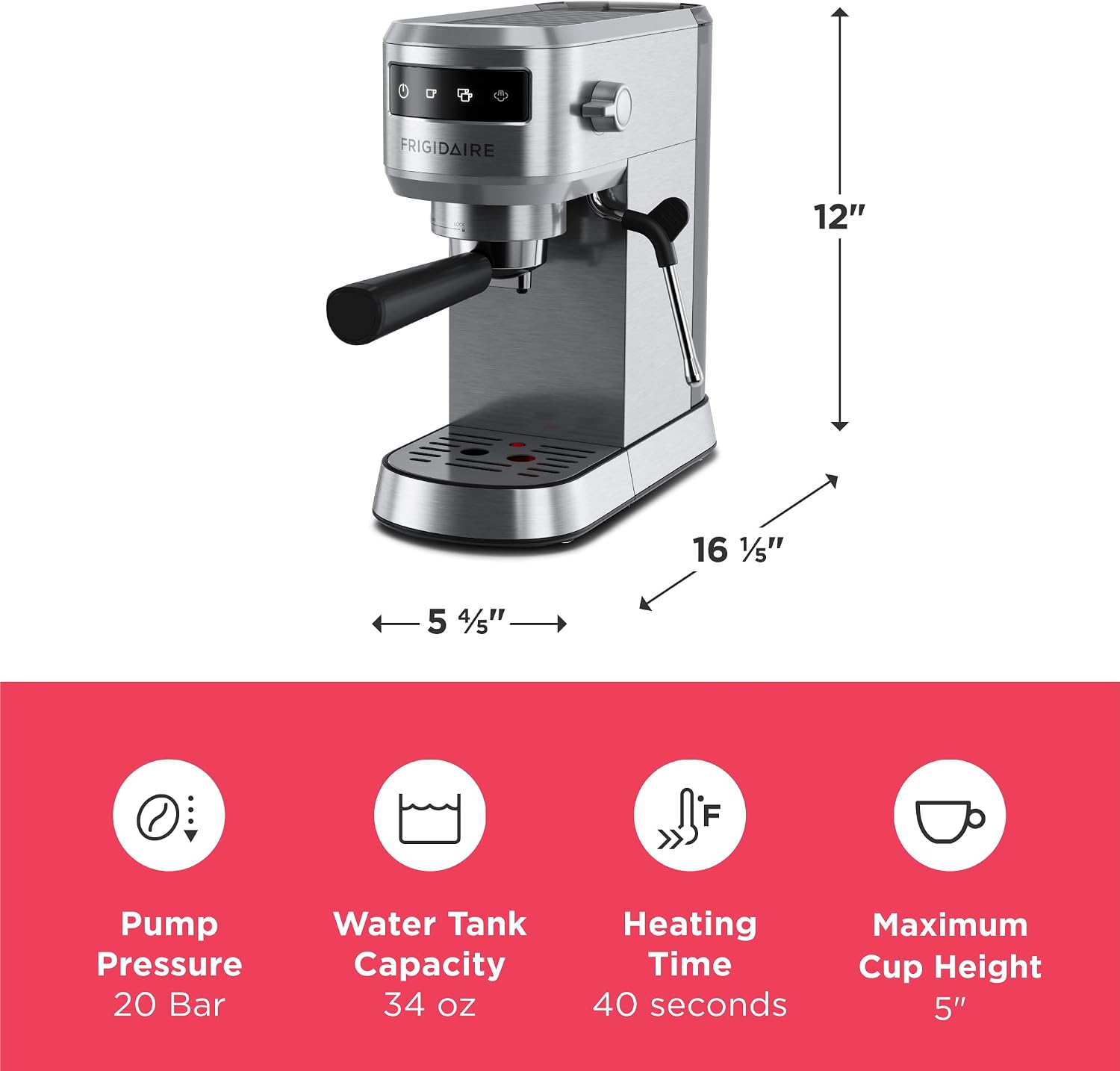 Detalle 2 de Frigidaire Espresso Machine, 34 oz Tank