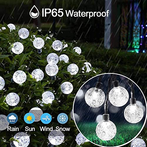 Detalle de Lezonic Solar Garden Lights Outdoor: 50 LED 7m Solar String Lights