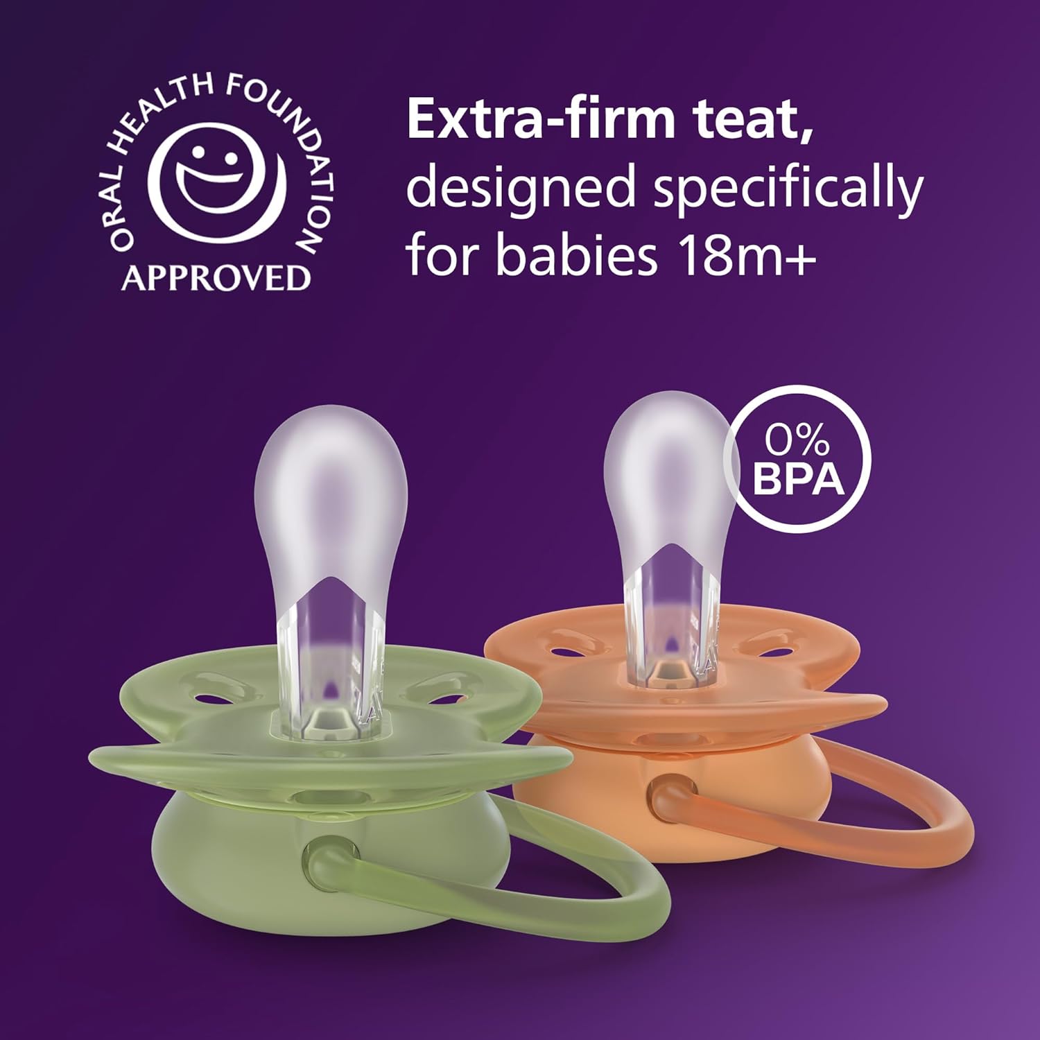 Thumbnail 2 de Philips Avent Ultra Soft Soothers SCF093/07 (Orthodontic design) for 18 months+ – 4 pack with 2 sterilising cases