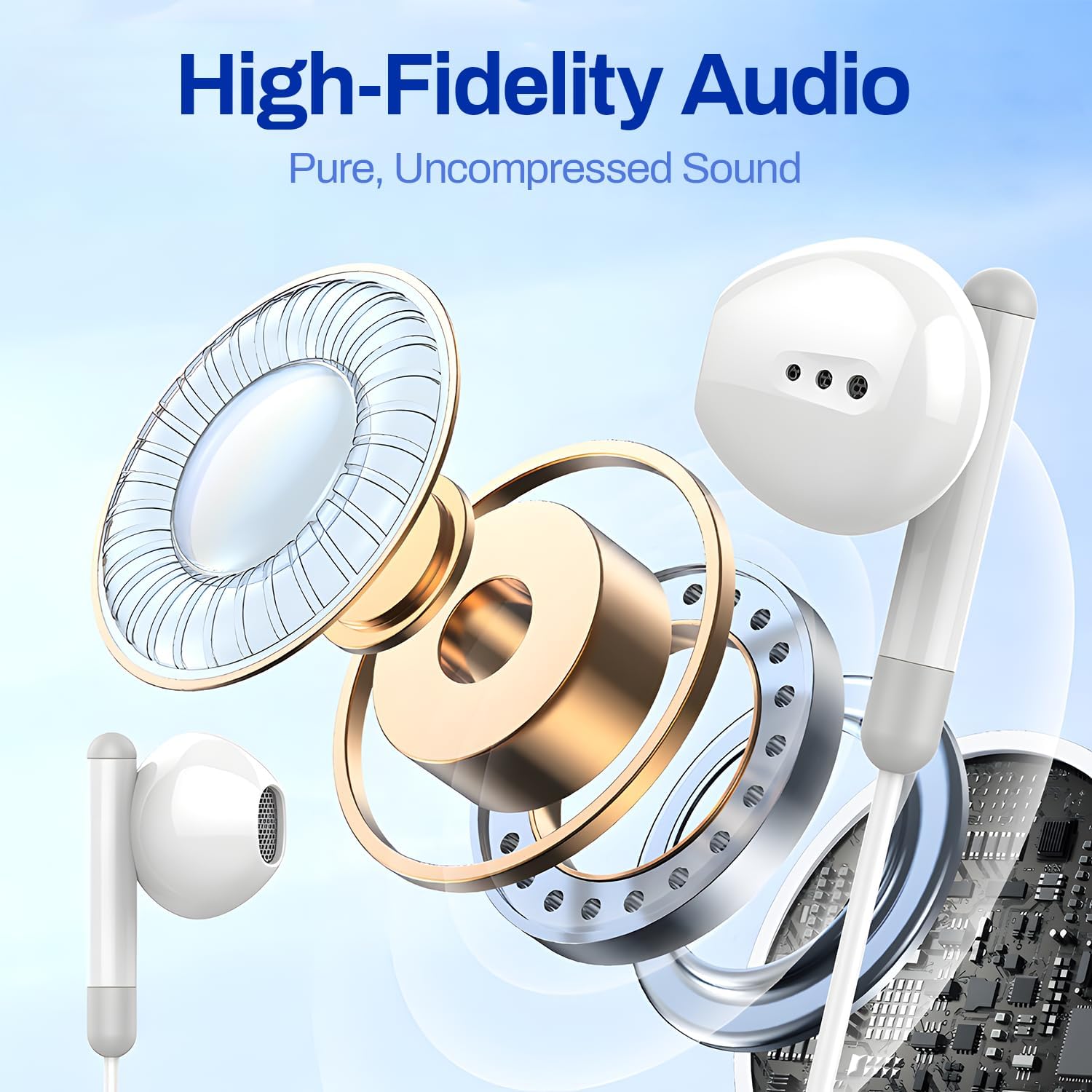 Thumbnail 1 de ASENTER USB C Headphones Wired Earbuds