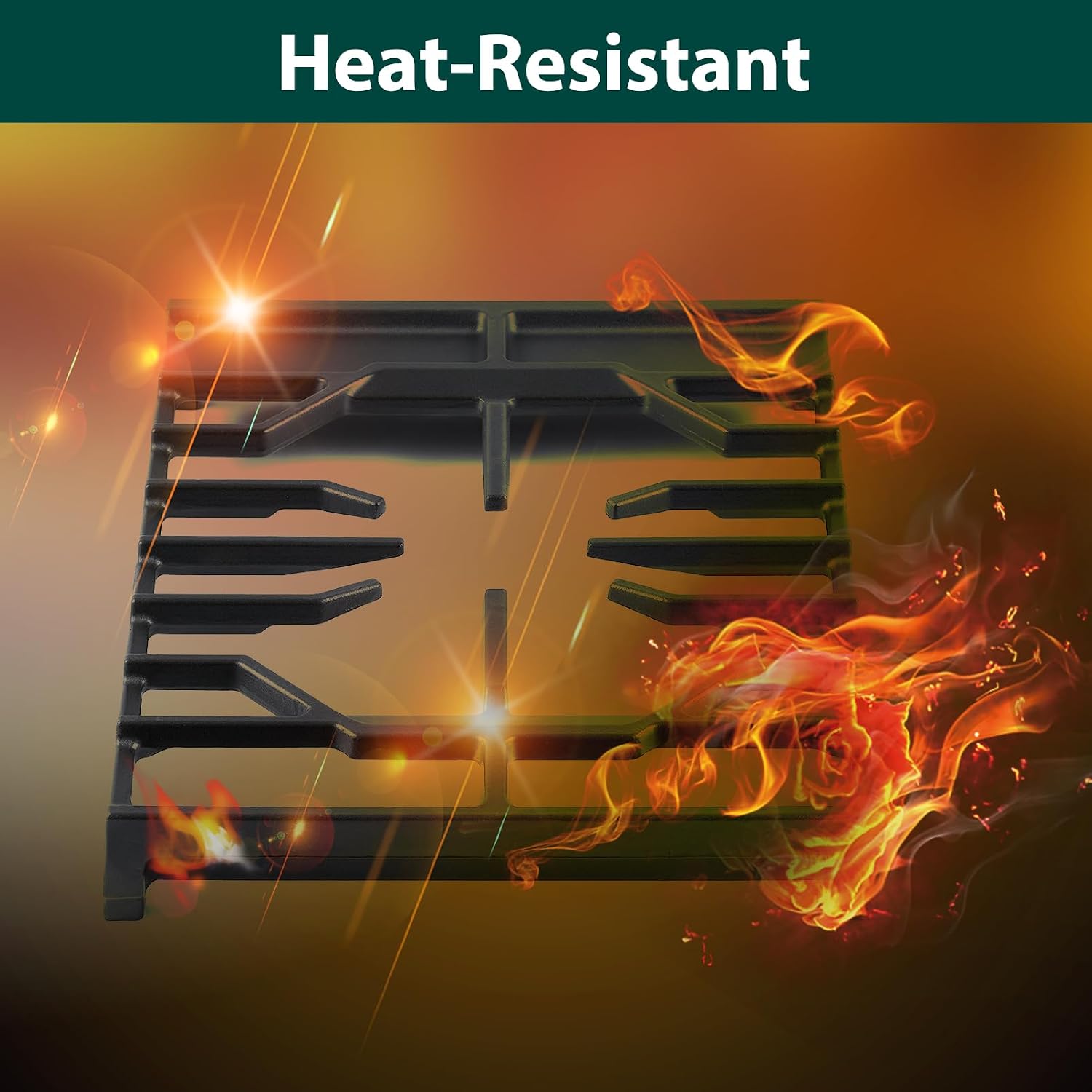 Thumbnail 6 de Anniparts DG98-01194A Gas Stove Center Grate, Cast Iron, 16 3/5 x 11 9/10 in