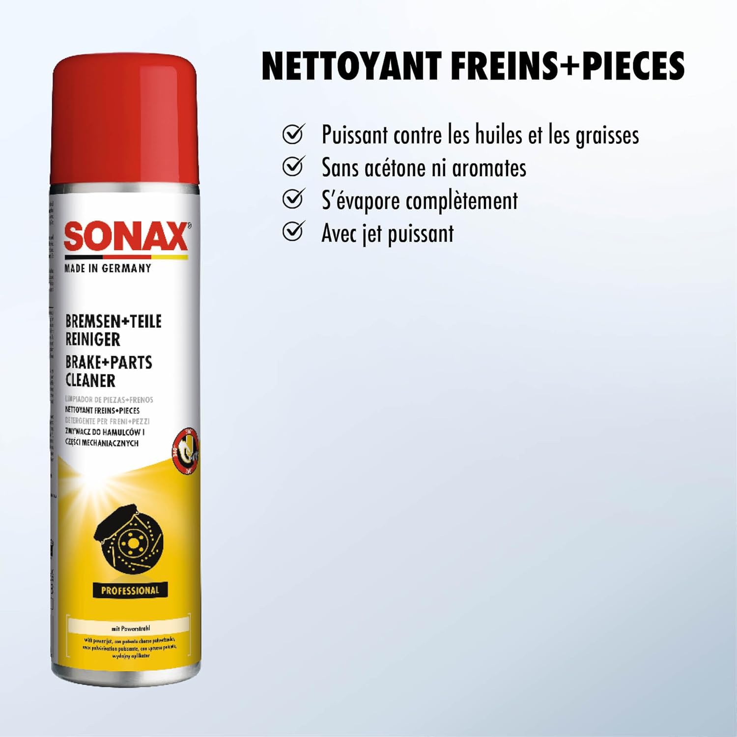 Thumbnail 3 de SONAX Nettoyant Freins+pièces (400 ml) – Nettoyant tout-en-un pour freins, embrayages et pièces moteur