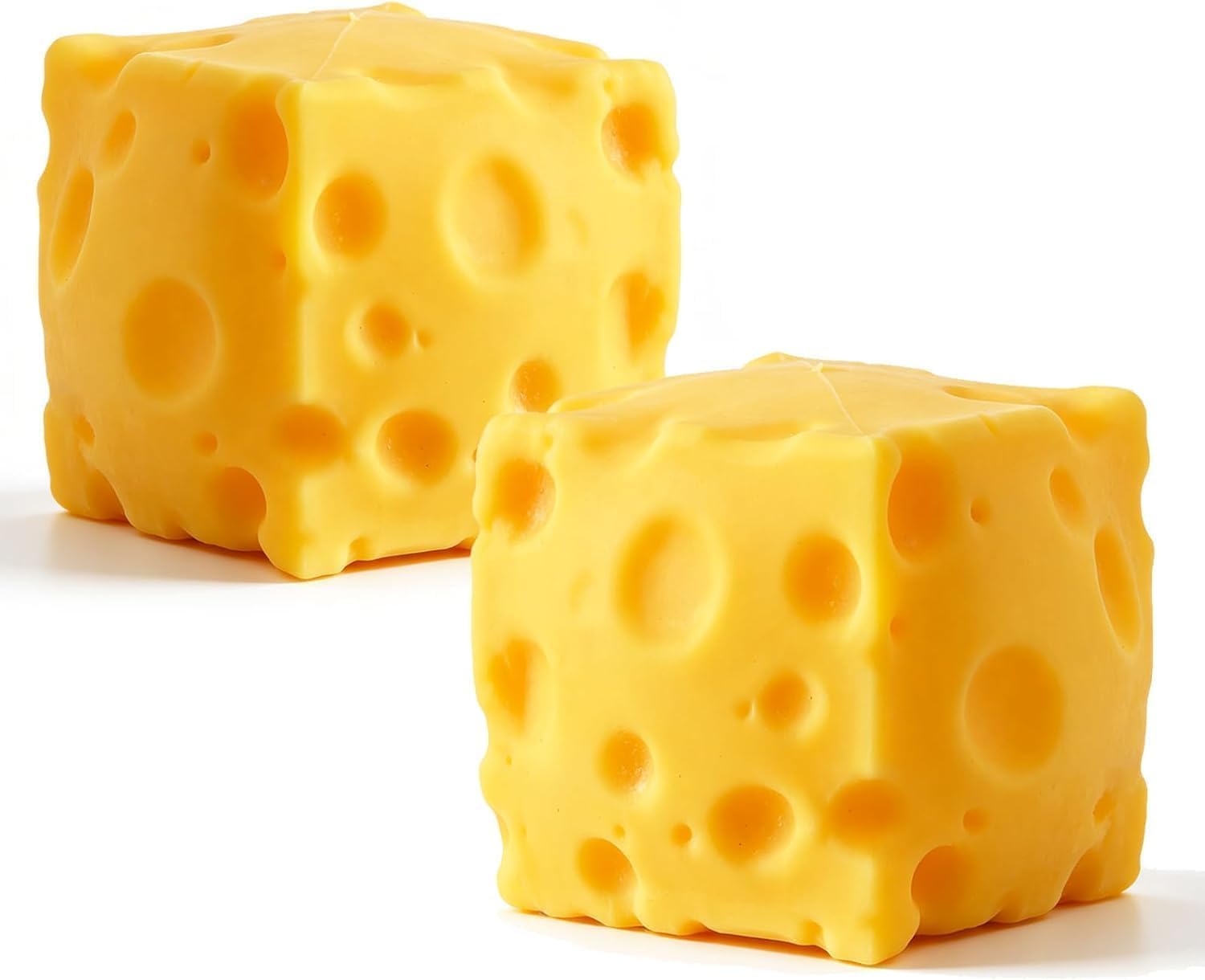 Detalle de Cheese Squishy Slow Rising – 2pcs Squeeze Yellow Cheese Block Stress Relievers