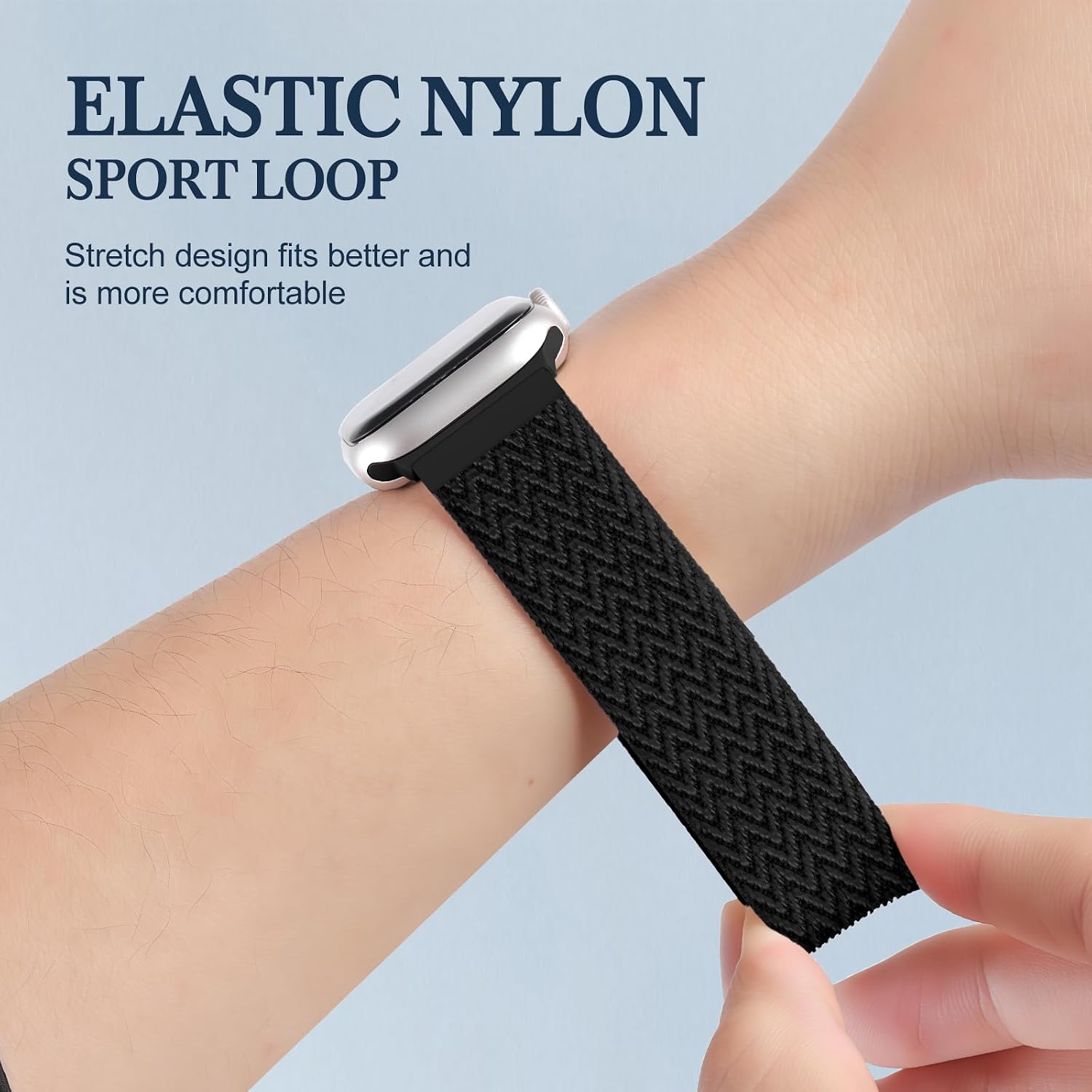 Detalle de Nylon Sport Loop Strap for Apple Watch – breathable, durable and versatile