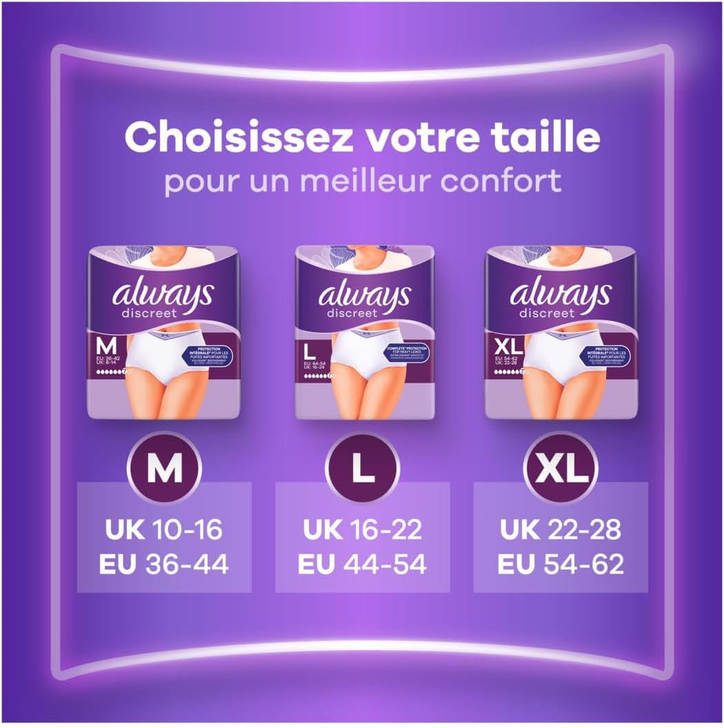 Thumbnail 6 de Always Discreet 21 Culottes incontinence XL 🩲