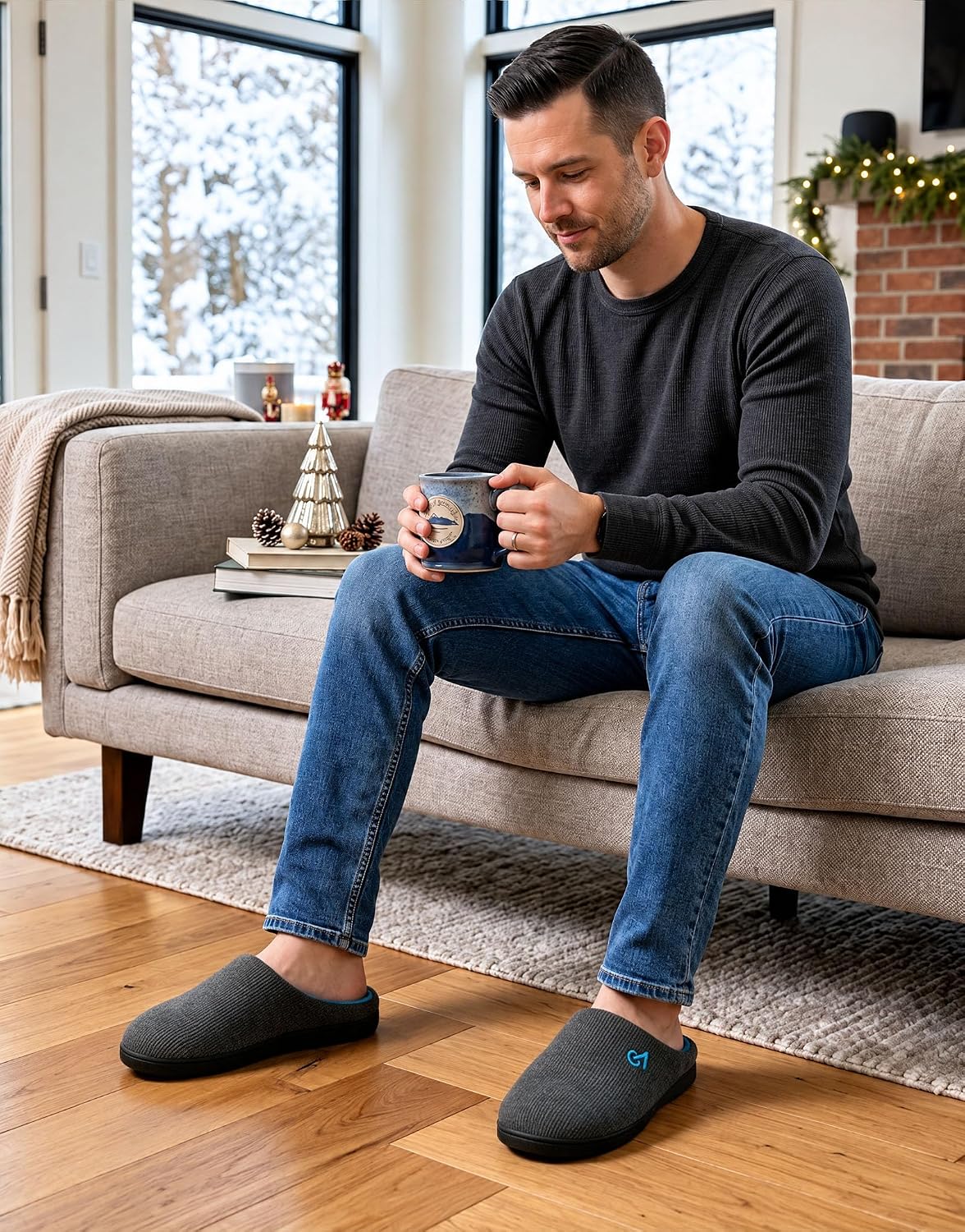 Thumbnail 1 de VeraCosy Men's Memory Foam Slippers