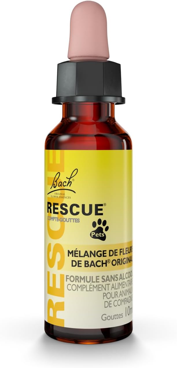 Detalle de Rescue Pets Compte-Gouttes: La sérénité pour animaux de compagnie, Vegan, flacon 10 ml