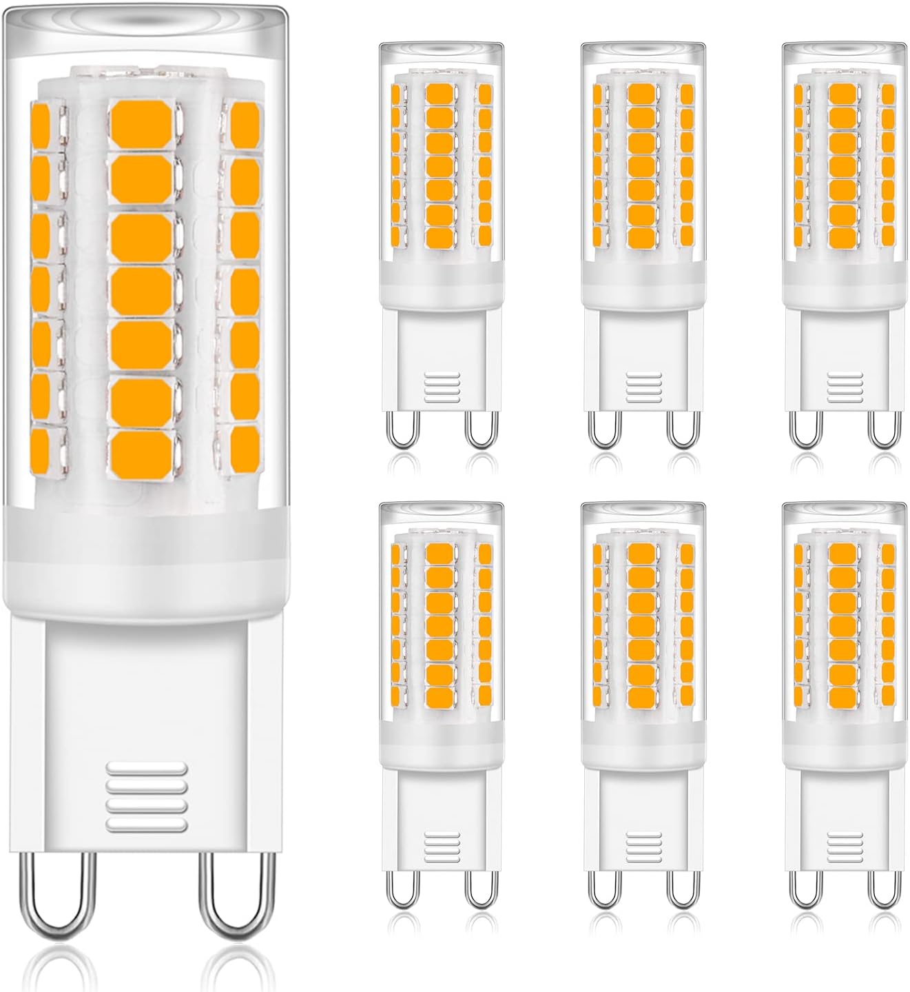 Detalle de YUIIP G9 4W LED Bulb, 3000K Warm White, 400 Lumens, 6-Pack