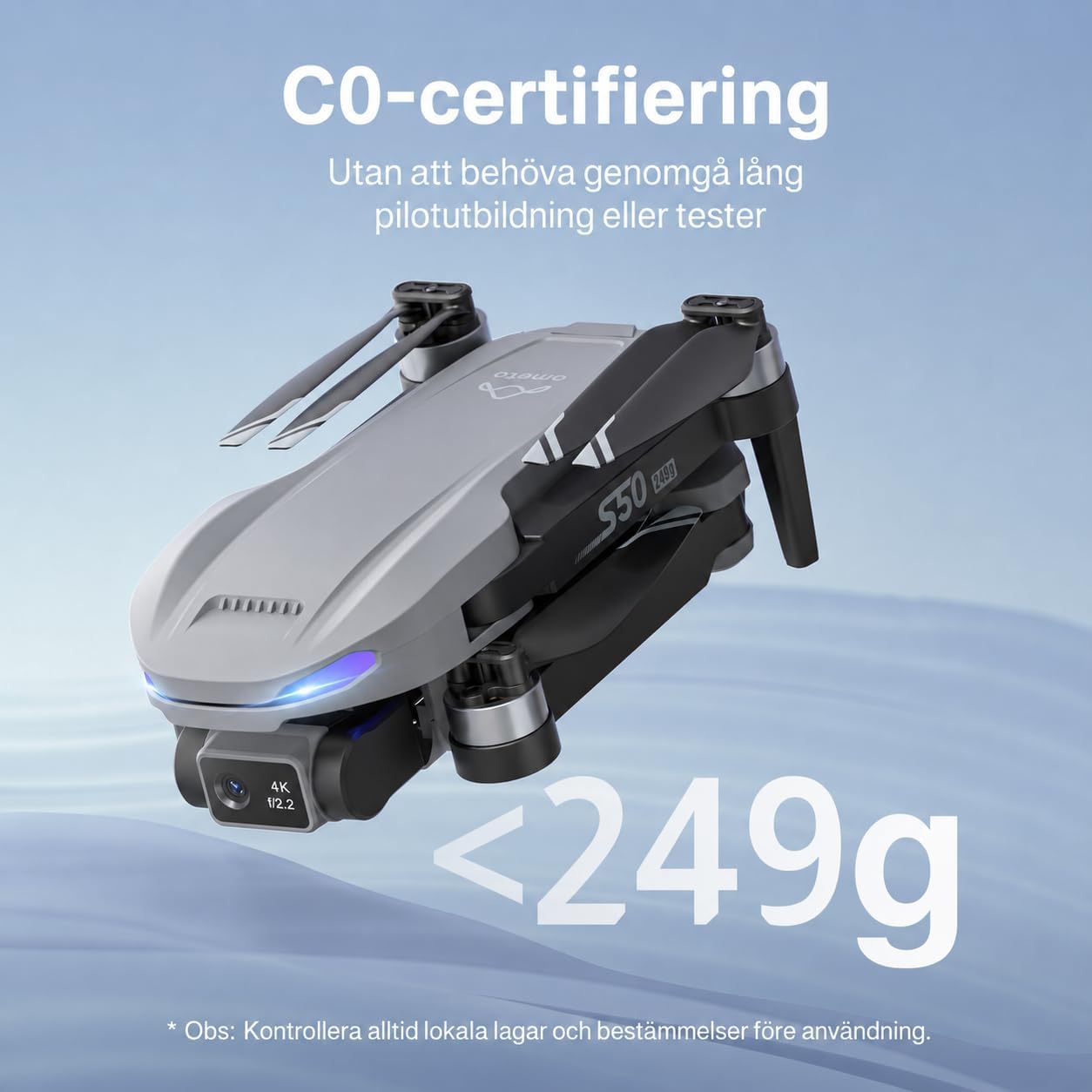Detalle 1 de Ameta DR-ATS50G S50 Lite-drönare med 4K-kamera, GPS och 13 MP