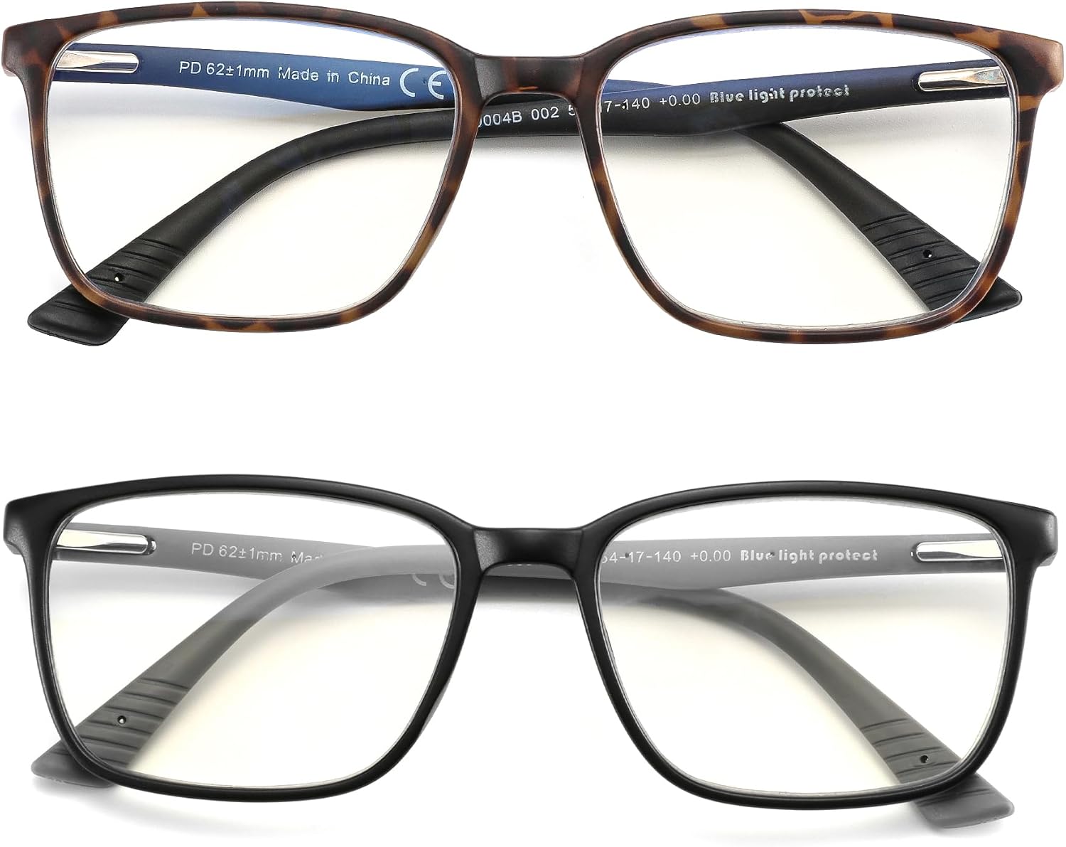 Detalle de ZENOTTIC Blue Light Reading Glasses with Anti-Glare Square Frame