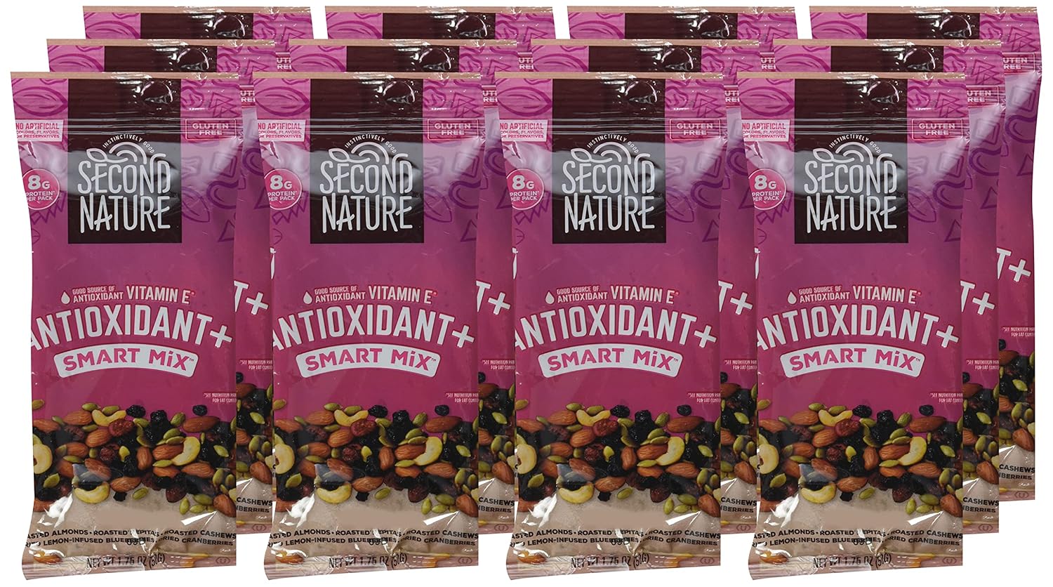 Thumbnail 4 de Second Nature Antioxidant+ Protein Smart Snack Mix, 12-Pack, 1.75 oz Pouches