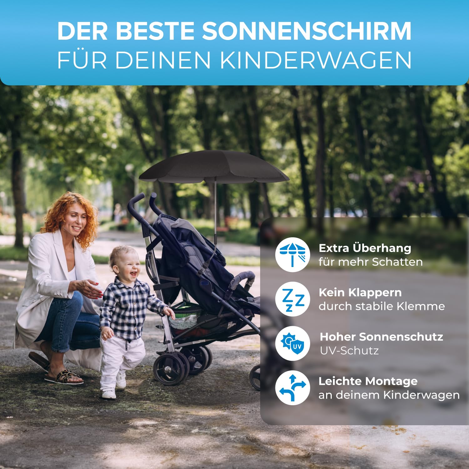 Thumbnail 6 de STYNGARD Sonnenschirm Kinderwagen 70 cm UV50+
