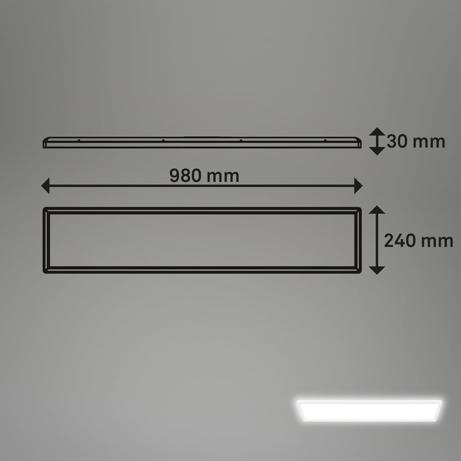 Thumbnail 6 de BRILONER LED Deckenlampe 98 cm – flaches Panel mit indirektem Licht, 36 W, 4800 lm, neutralweiß (4000 K)
