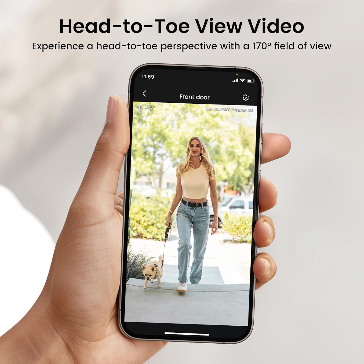 Detalle 2 de aosu 2K HD Wireless Video Doorbell Camera