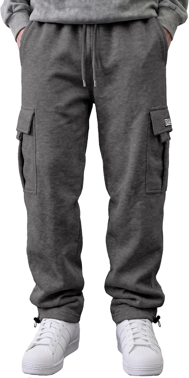 Thumbnail 1 de HUNGSON Mens Cargo Sweatpants: Comfortable Casual Meets Rugged Utility