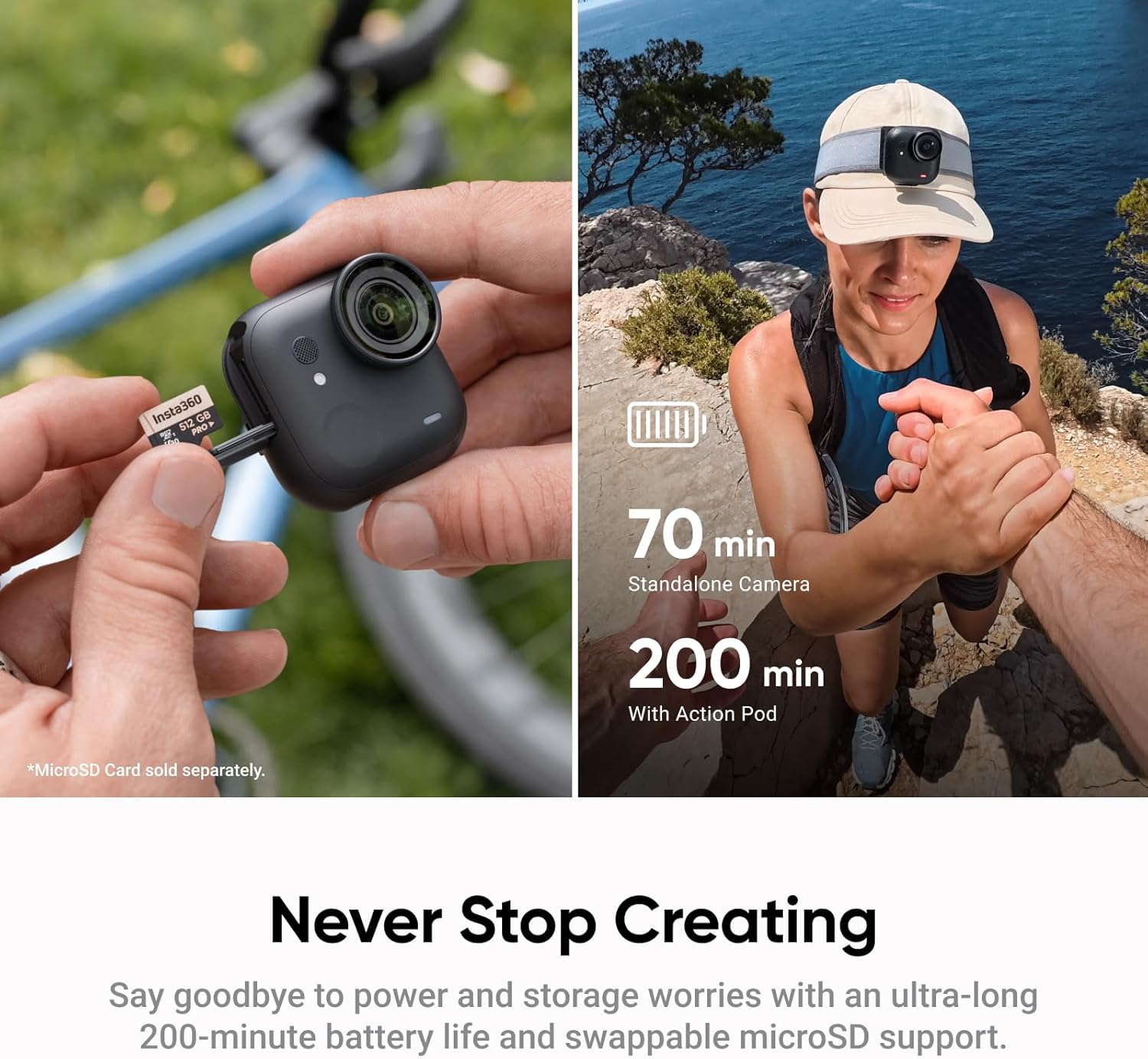Thumbnail 6 de Insta360 GO Ultra Creator Bundle: Hands-Free 4K Vlogging Camera