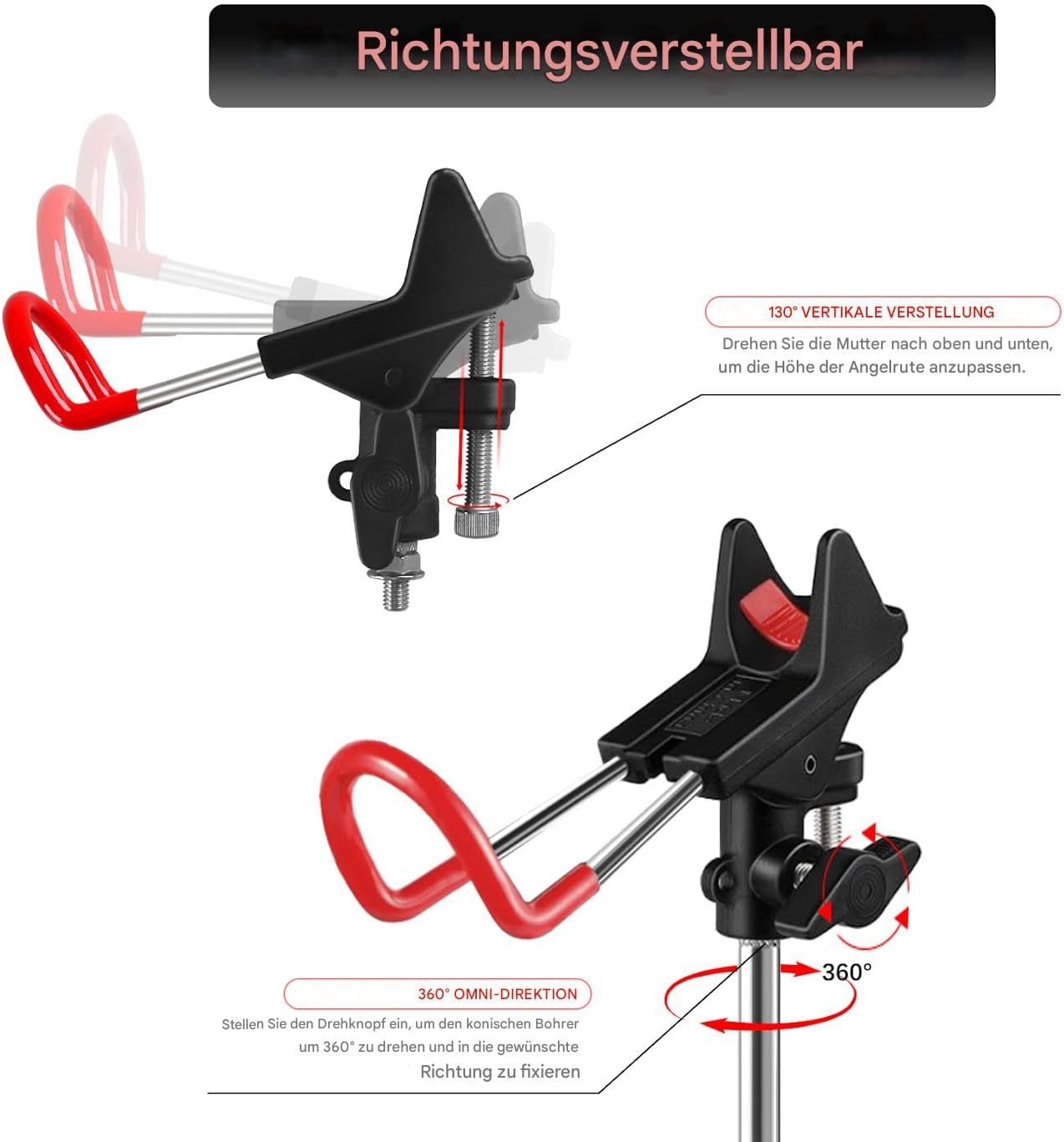 Thumbnail 2 de Leeko Rutenhalter Edelstahl, 2er-Set für Angeln