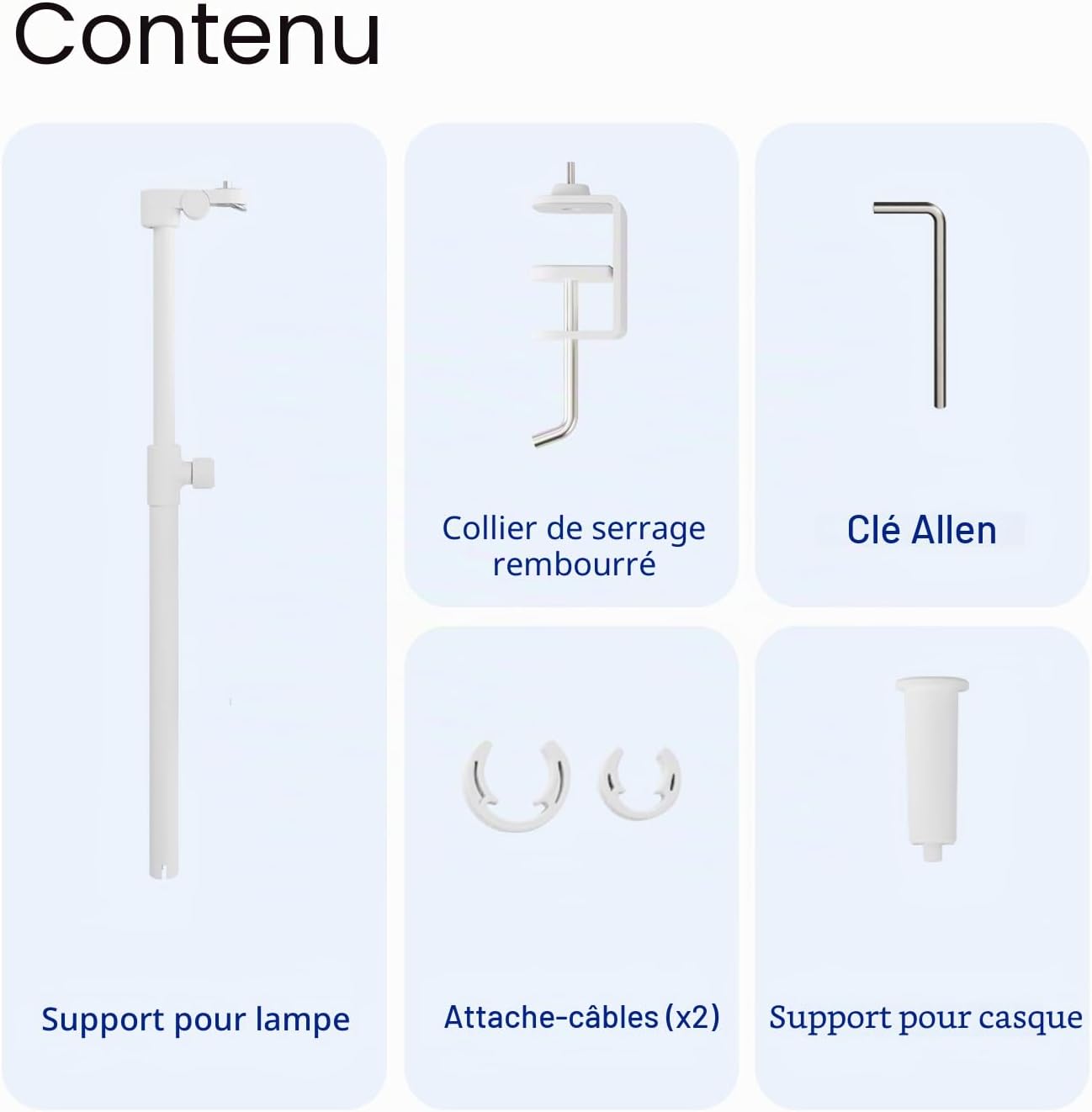 Detalle de Elgato Clamp pour Key Light Neo – Support de bureau sur bord, réglable et pratique