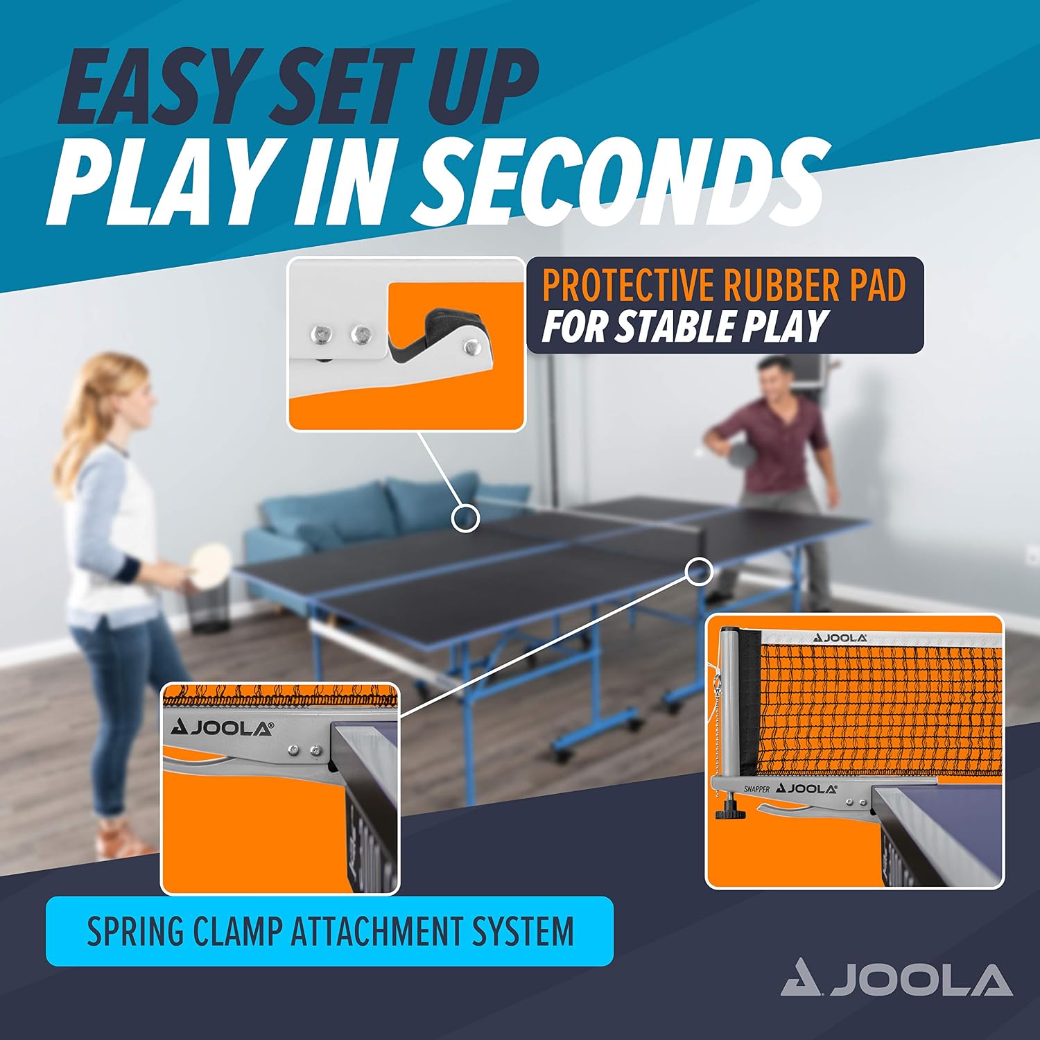 Detalle de JOOLA Snapper Professional 72" Table Tennis Net