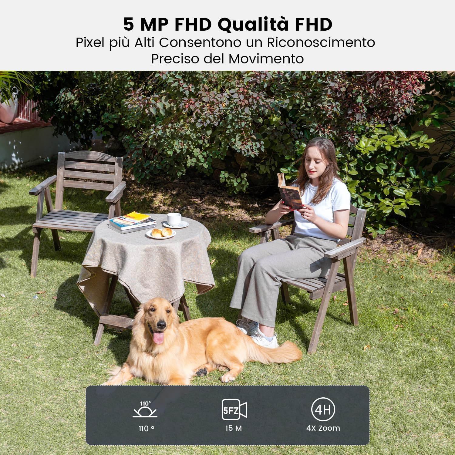 Thumbnail 3 de ieGeek 5MP Telecamera Wi‑Fi 360° PTZ