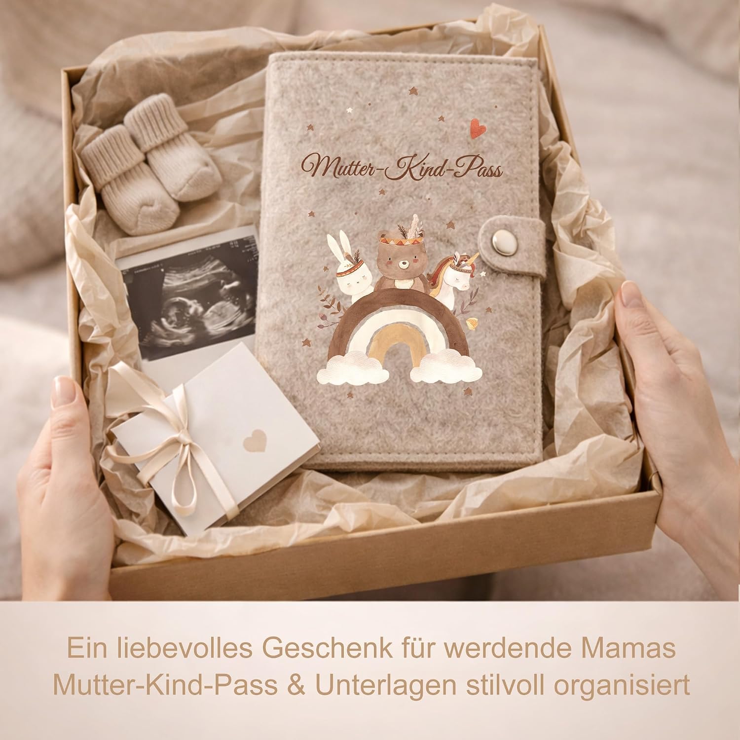 Thumbnail 5 de Mutter-Kind-Pass Hülle aus Filz – passend für Österreich, mit Innenfächern