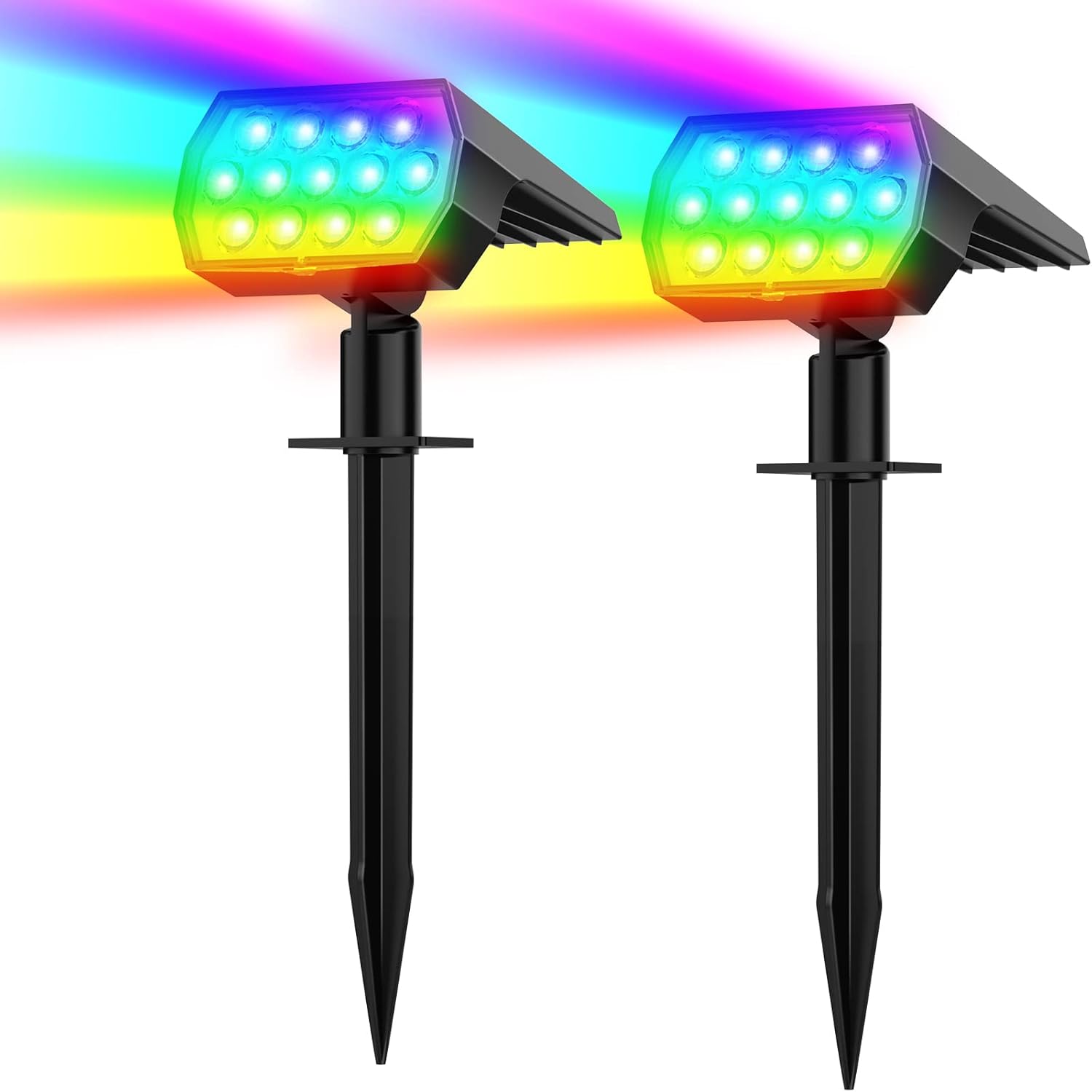 Thumbnail 6 de Flaow Solar Colour-Changing Garden Spotlights 4-pack