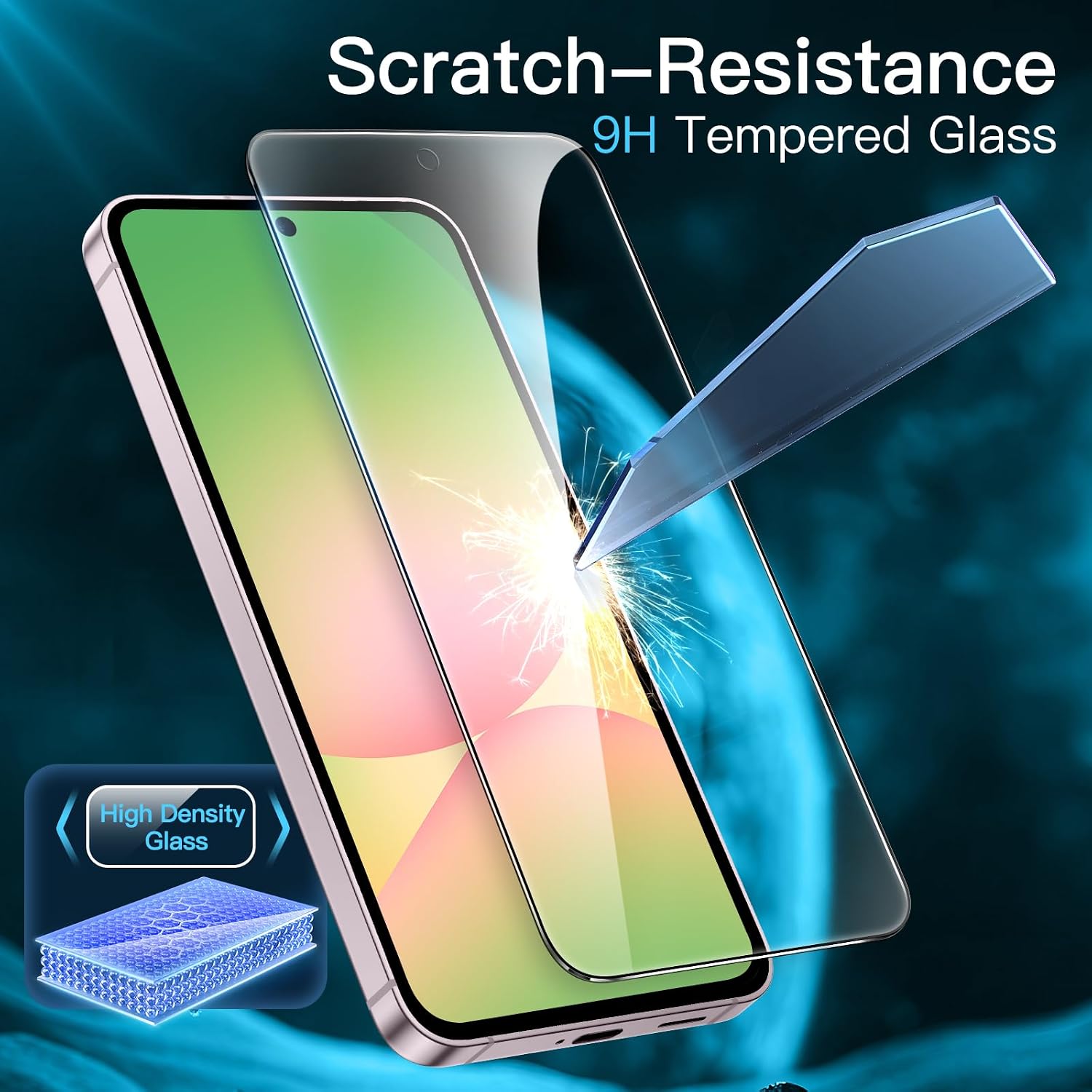 Thumbnail 4 de JETech pellicola protettiva in vetro temperato 9H per Samsung Galaxy A56 5G (pacchetto da 3)
