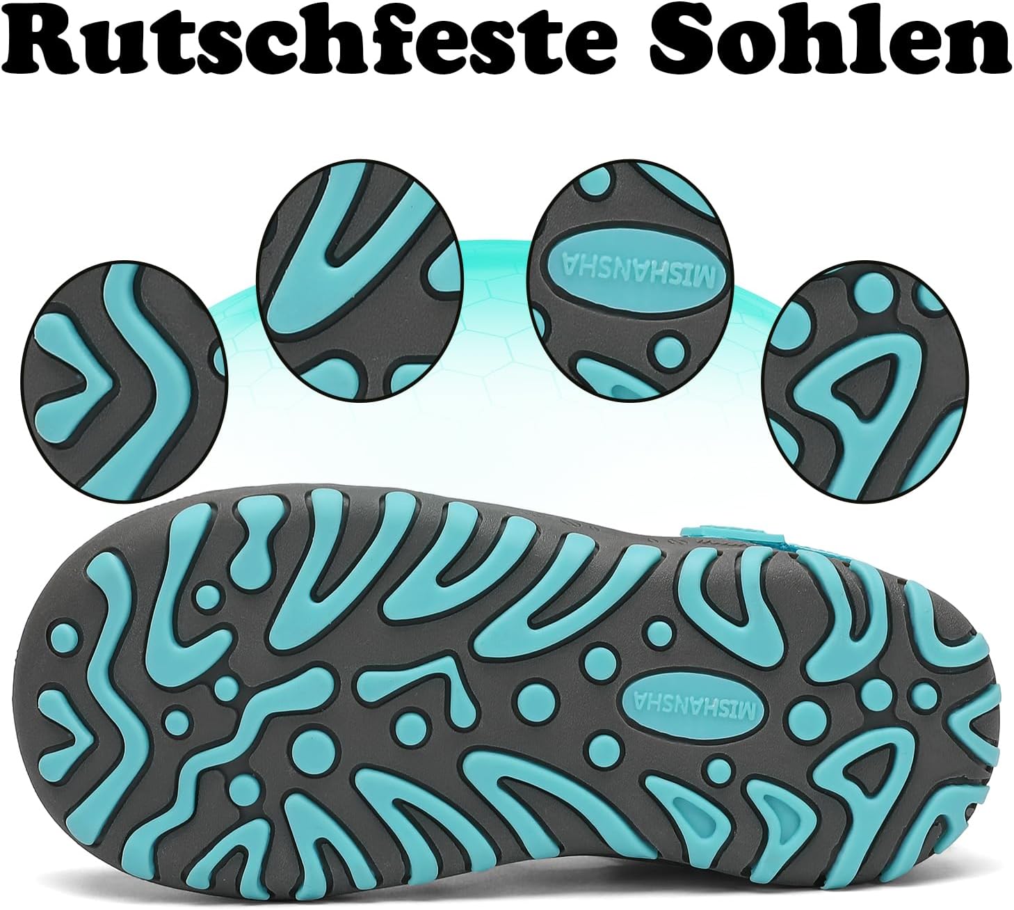 Detalle 2 de Mishansha Geschlossene Jungen Sandalen – leichte Trekking-Sandalen für Kinder, Gr. 24–38
