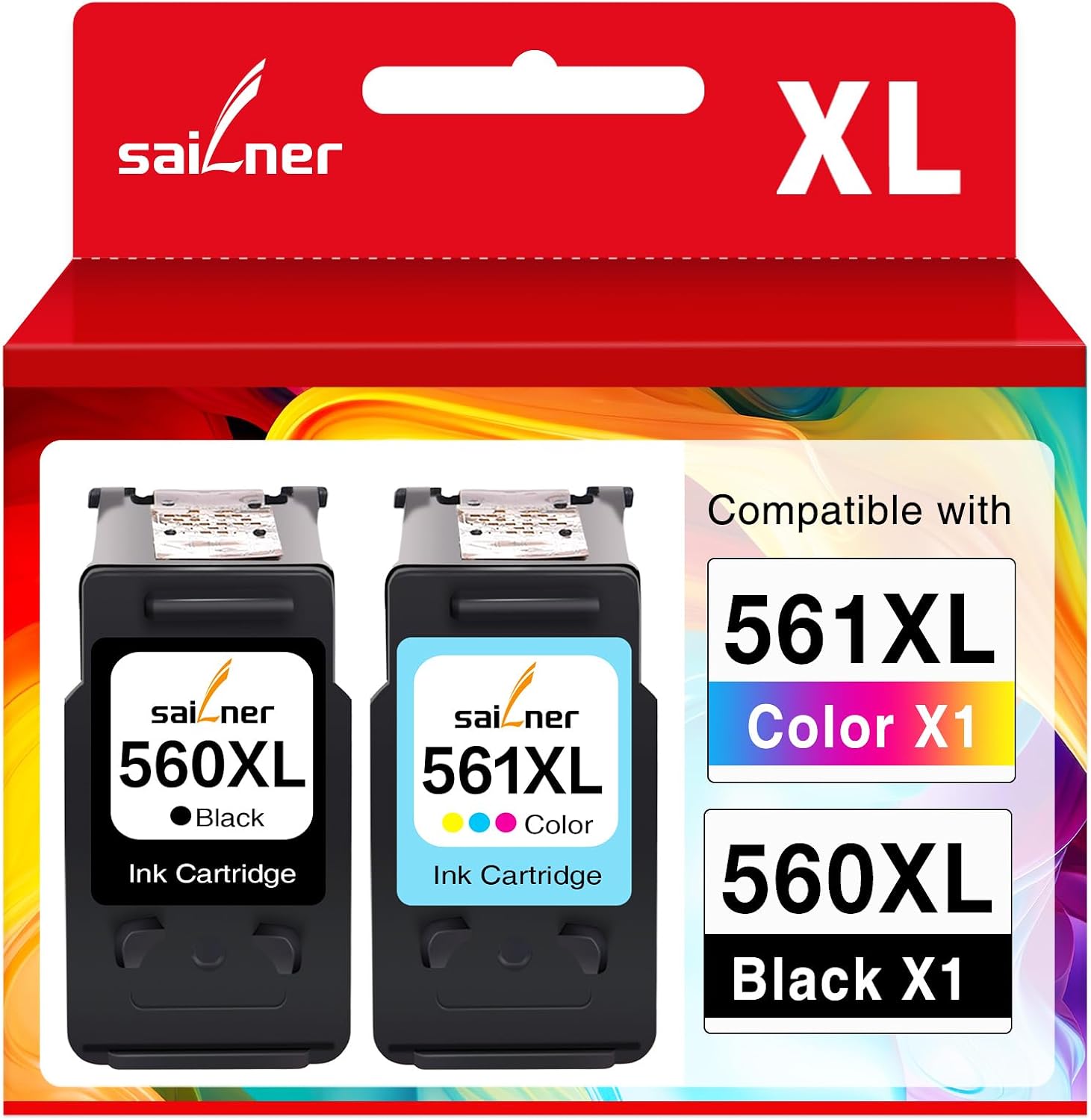Detalle de SAILNER PG-560/CL-561 XL cartuchos tinta