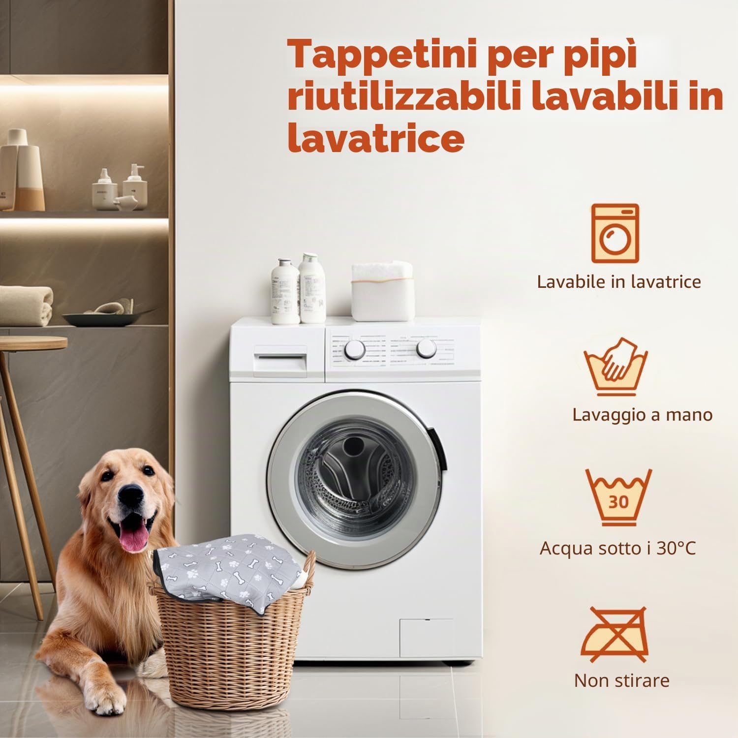 Thumbnail 6 de Nobleza 2 Pezzi Tappetini Lavabili per Cani 90 x 60 cm – Riutilizzabili, Antiscivolo e Assorbenti