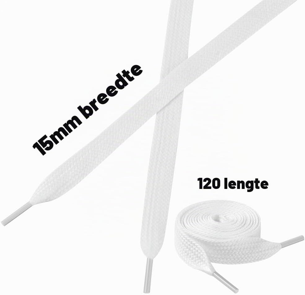 Detalle de Vicloon platte schoenveters van 15 mm breed voor sneakers