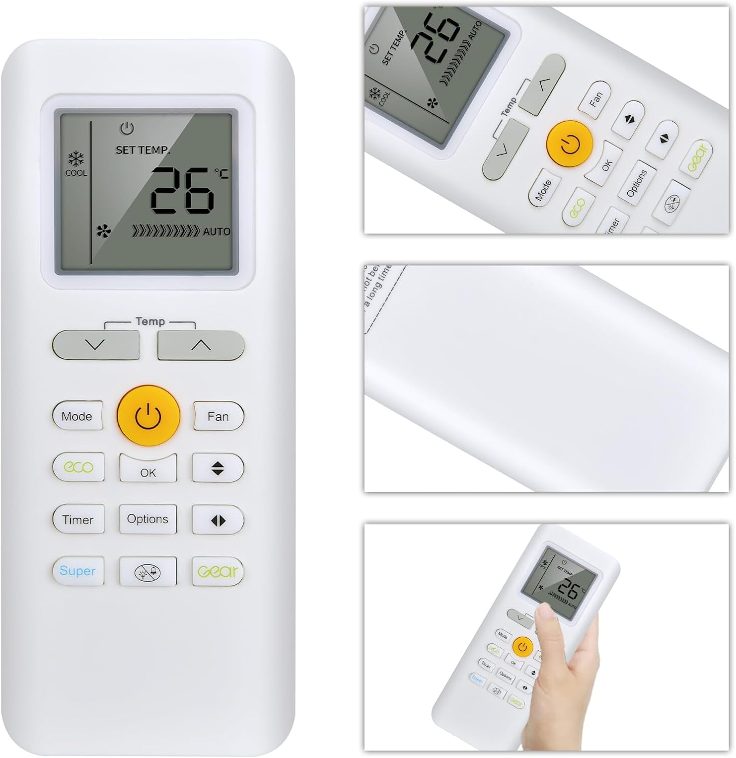 Thumbnail 1 de TCNOUMT RG70E/BGEF replacement remote for Midea