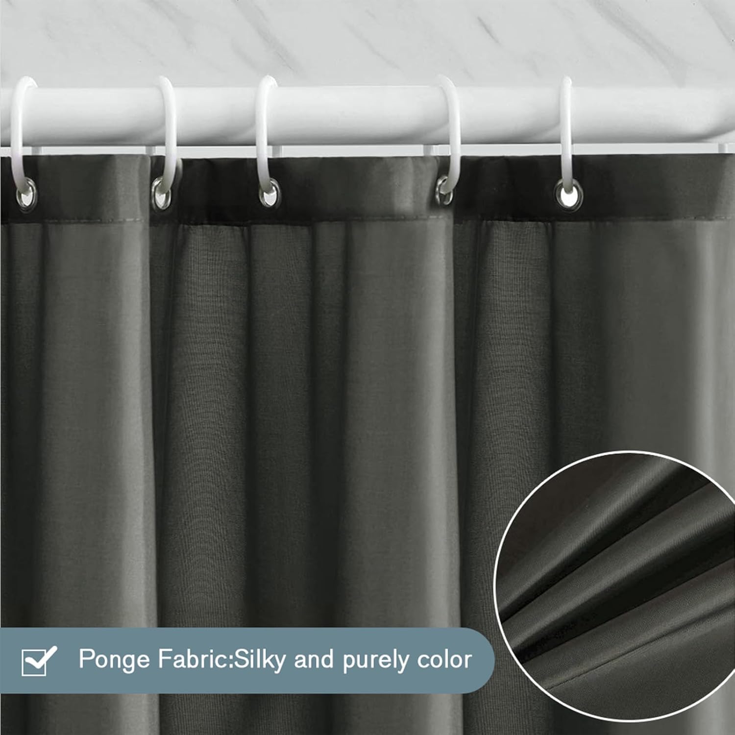 Detalle de Furlinic Tende Doccia 180x200 cm grigio scuro