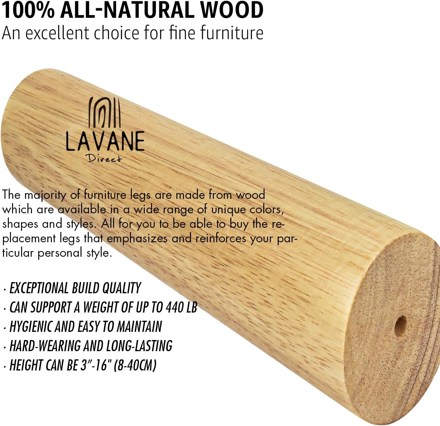 Detalle de La Vane Furniture Legs, 10-inch