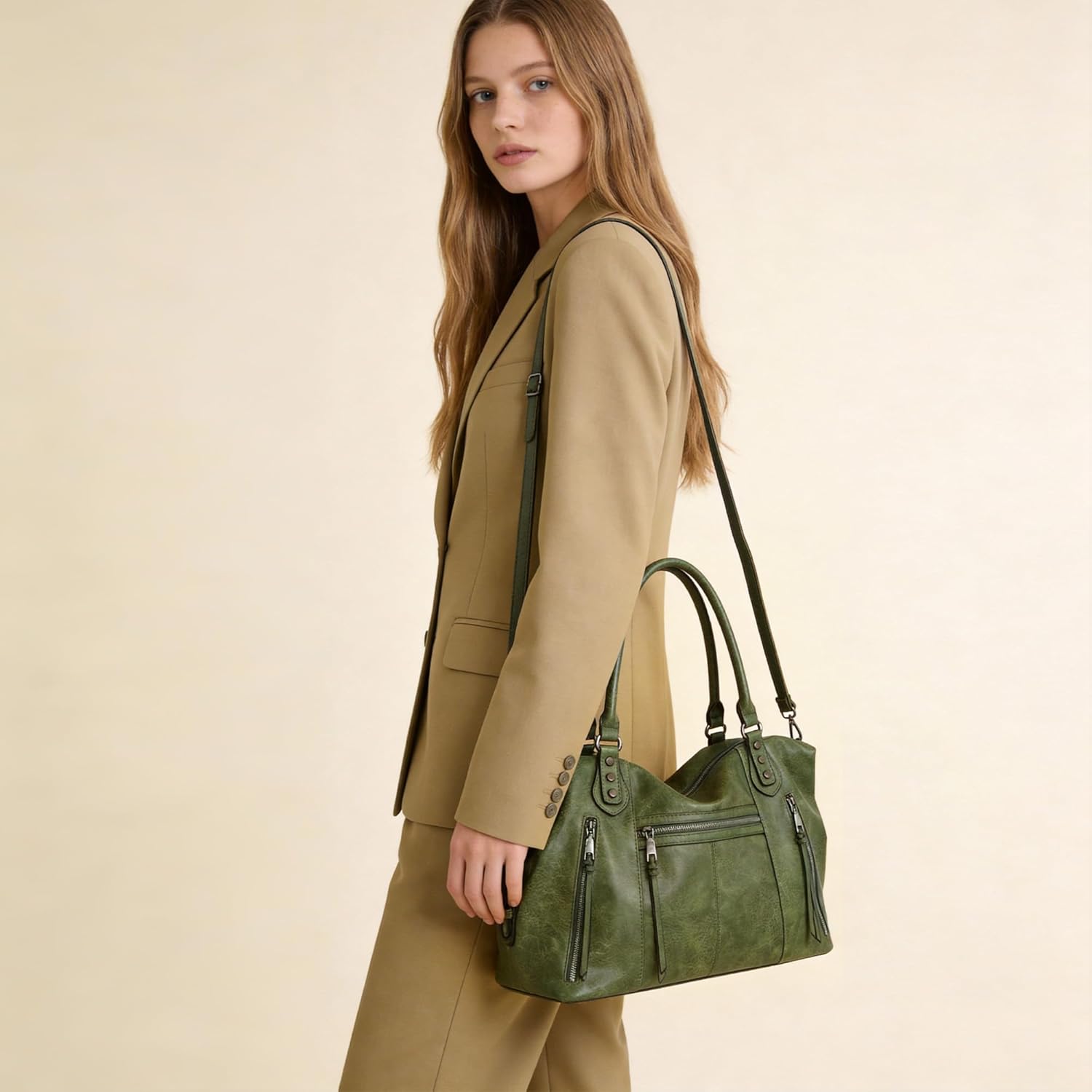 Thumbnail 1 de TANTOMI Damenhandtasche Mittelgroße Umhängetasche & Crossbody-Tasche mit verstellbarem Schulterriemen