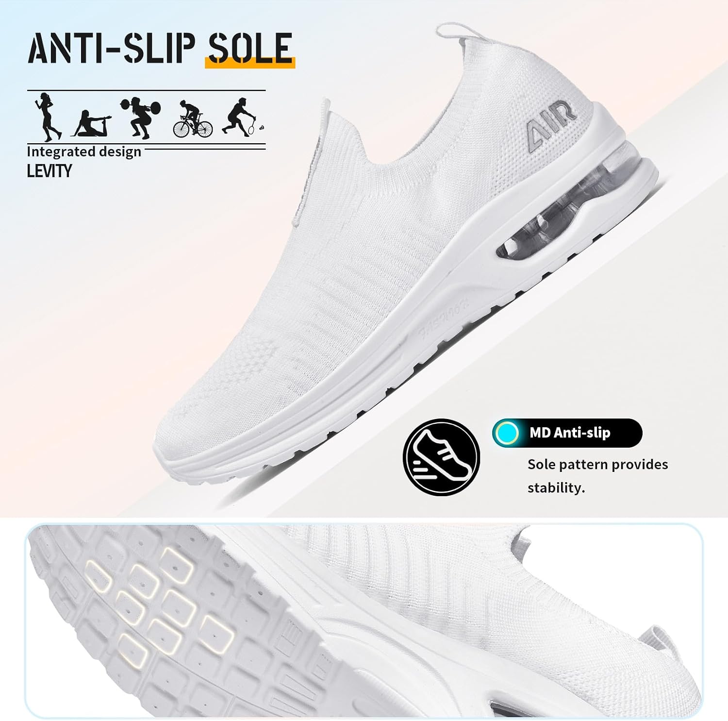 Thumbnail 5 de Baskets slip-on femme respirantes en maille – Femme Basket Mode Respirantes, confort pour sneakers