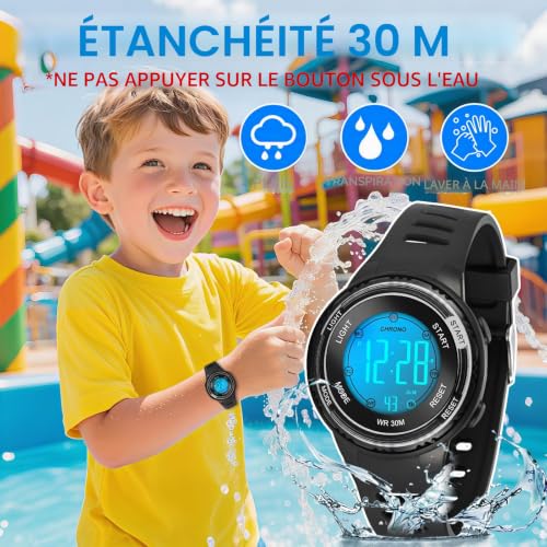 Detalle de Edillas Numérique Montre Enfant – 7 à 18 ans, robuste et légère