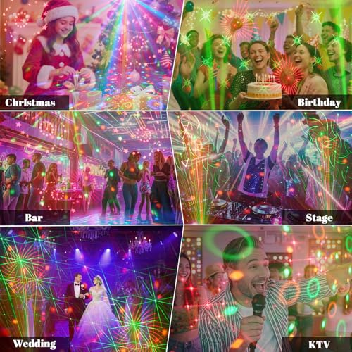 Thumbnail 6 de LITE WORLD Disco Lights RGB LED Strobe Lights with 9 Sound Activated Modes