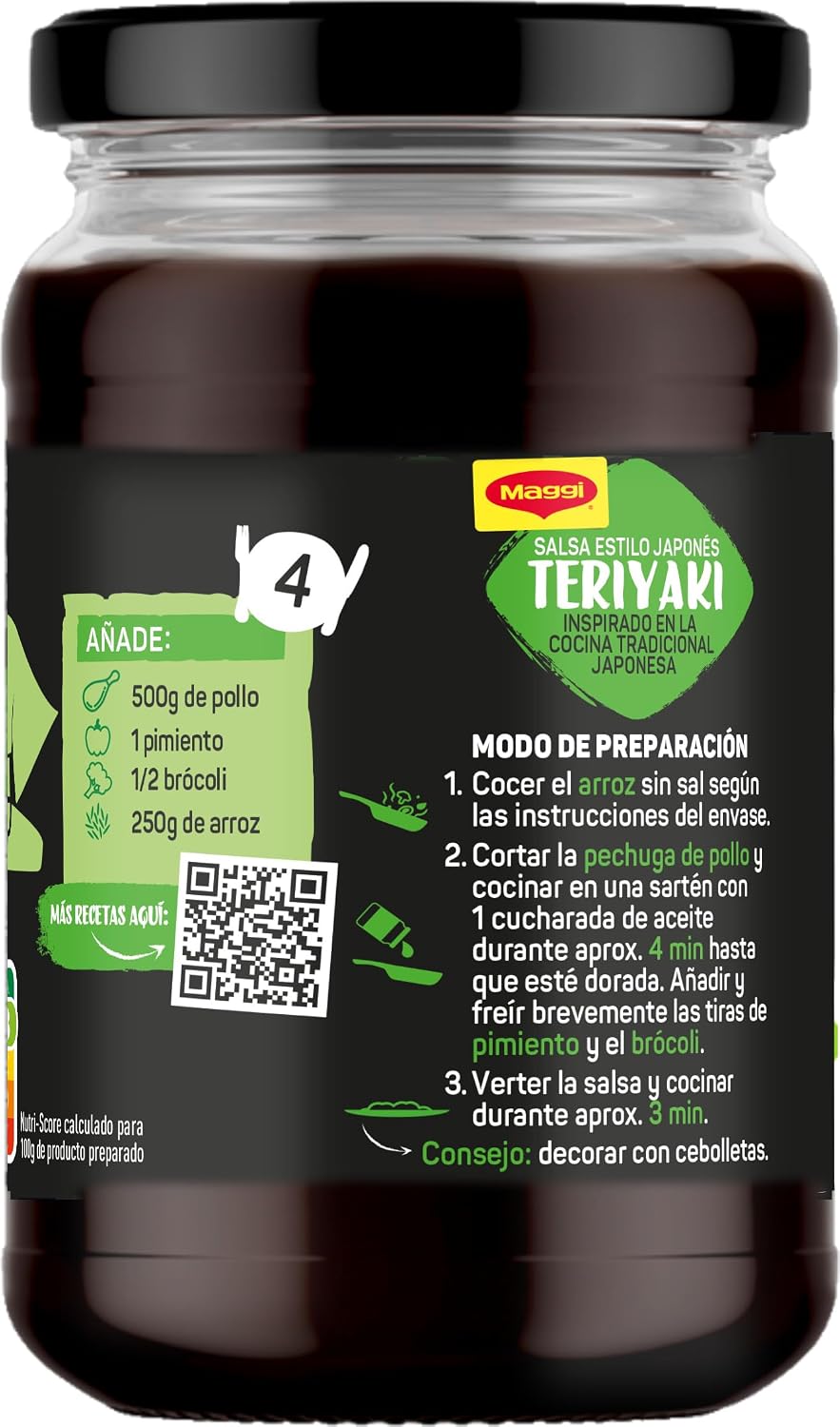 Detalle 2 de Maggi Salsa Asiática Teriyaki 6 x 355 g 🥫