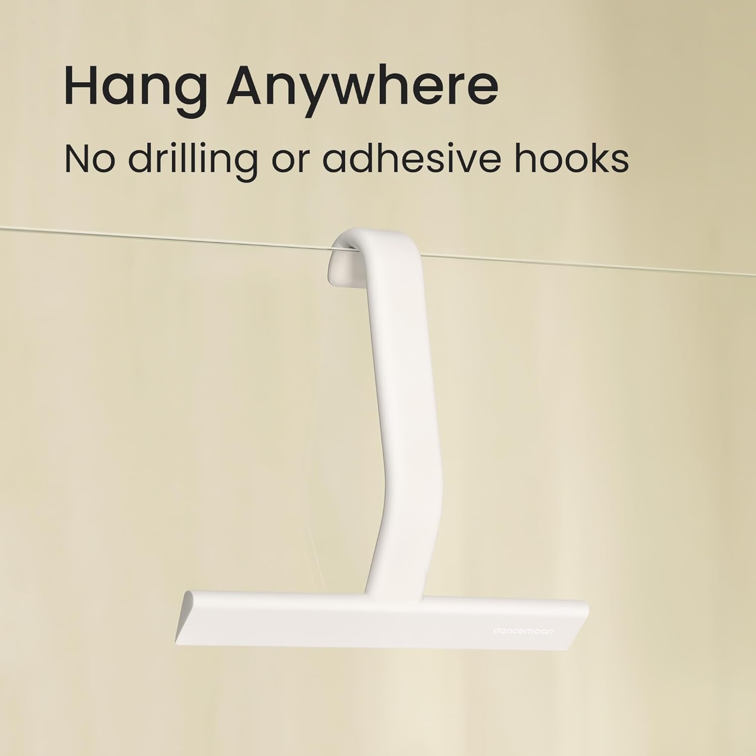 Thumbnail 2 de dancemoon JustHang Shower Squeegee (10-Inch) with Built-In Hook for Glass Doors, Mirrors & Windows