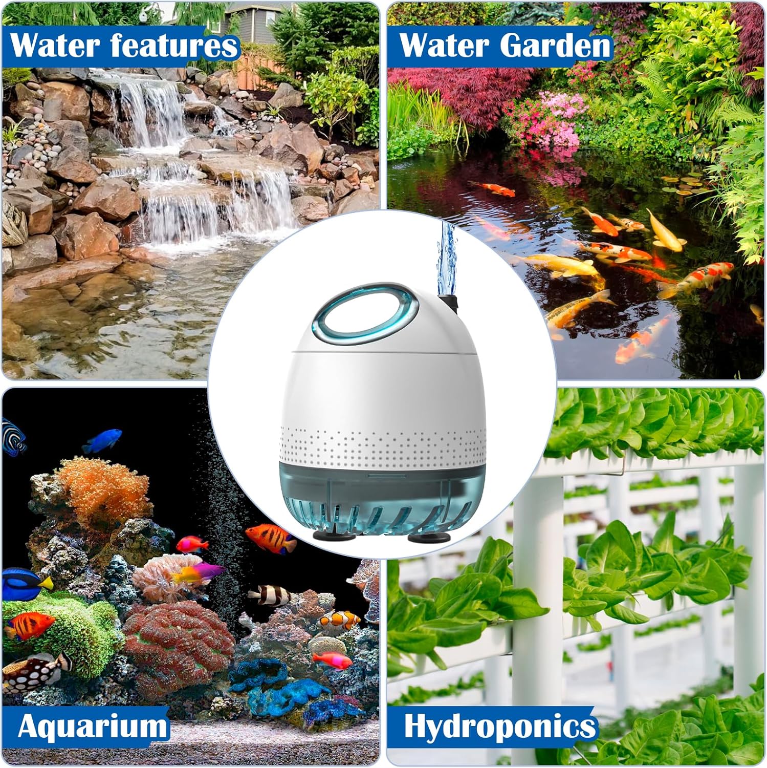 Thumbnail 6 de BAITAI Submersible Water Pump (3500L/H, 75W) – Ultra Quiet, 5m Power Cord with 3 Nozzles