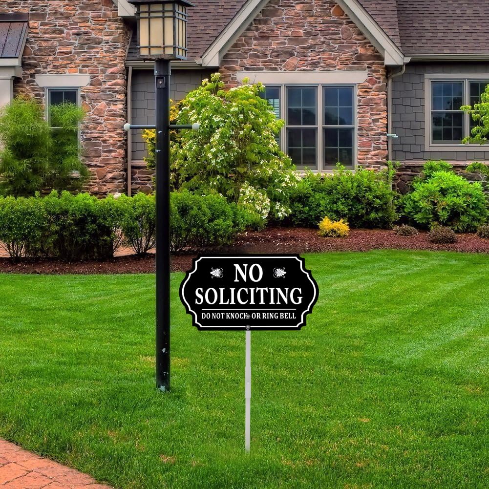 Thumbnail 3 de Kichwit No Soliciting Yard Sign, Aluminum