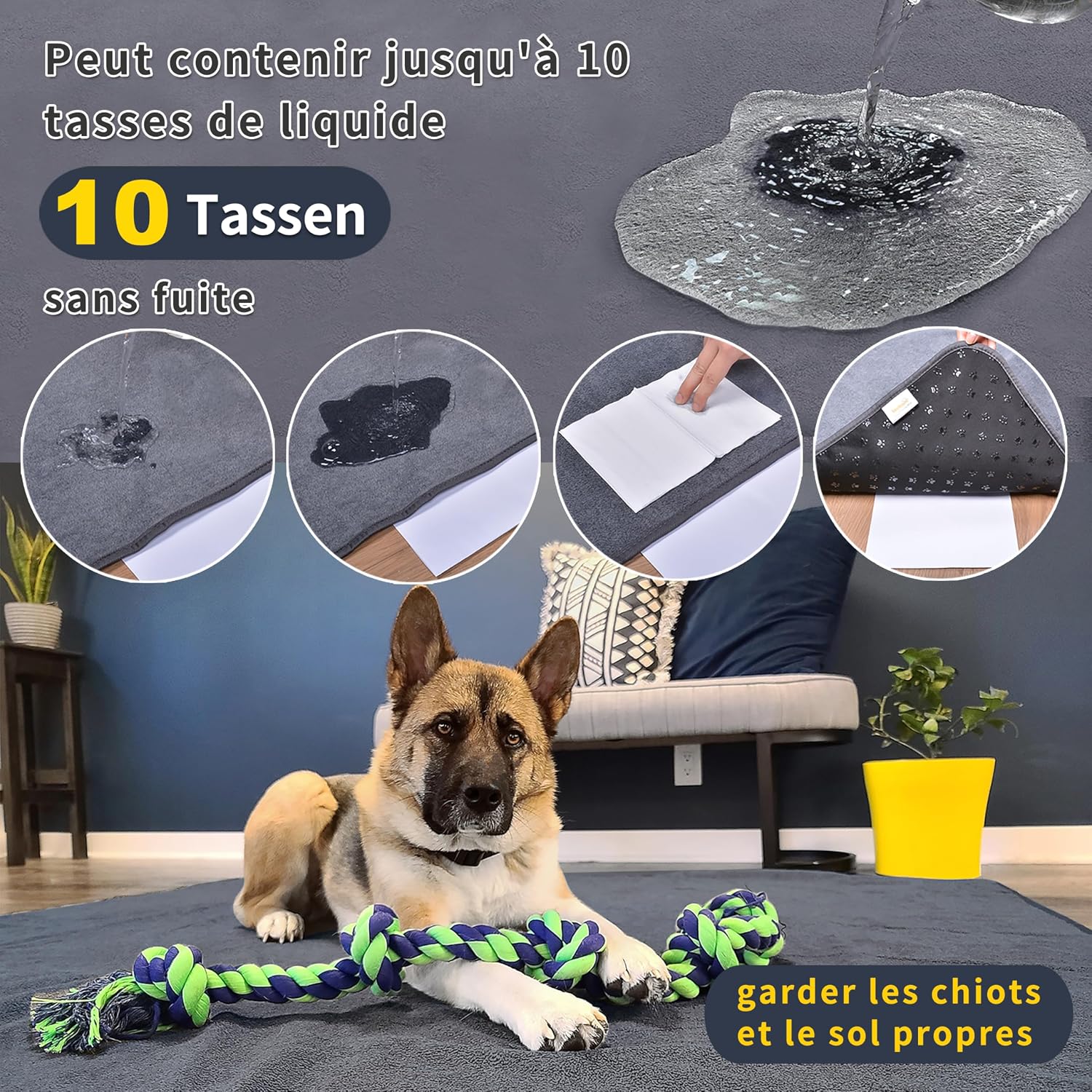 Detalle 2 de PICK FOR LIFE Waschbare Welpenunterlagen 122 x 122 cm