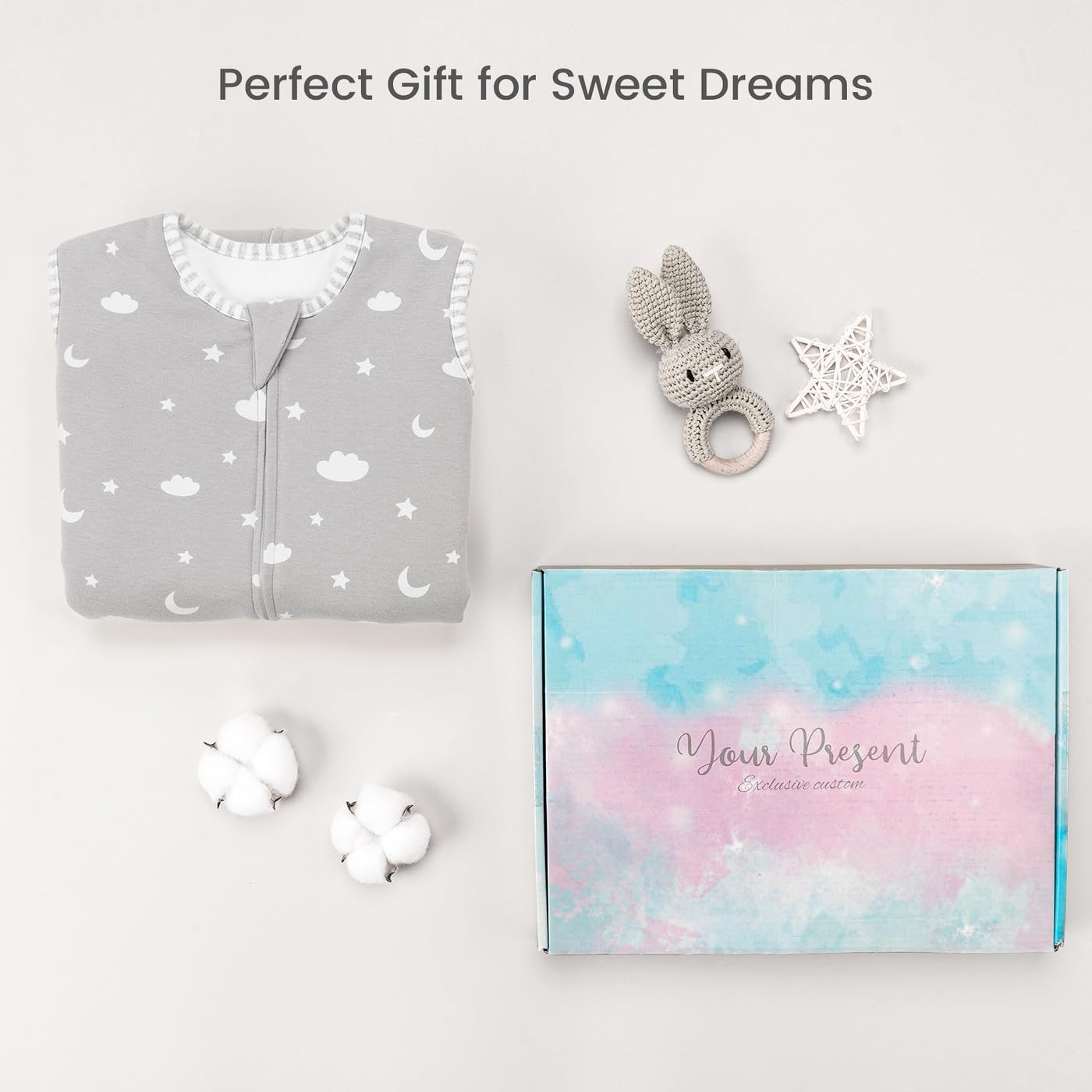 Thumbnail 4 de TURMIN Baby Sleeping Bag 1.5 Tog Cotton Winter Sleep Sack (6–12 months) – Cloud Star