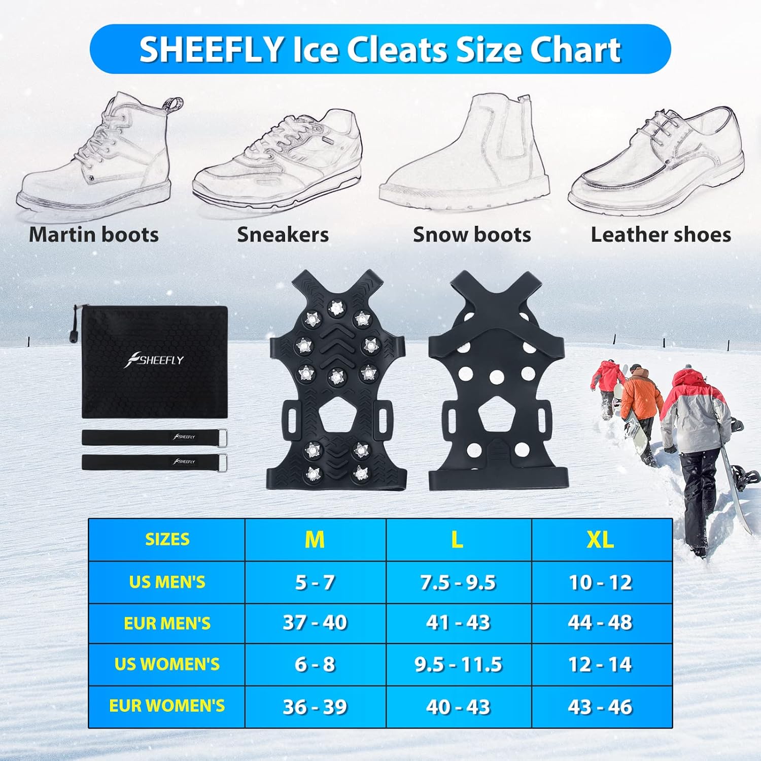 Thumbnail 4 de SHEEFLY Ice Grips with 12 steel studs
